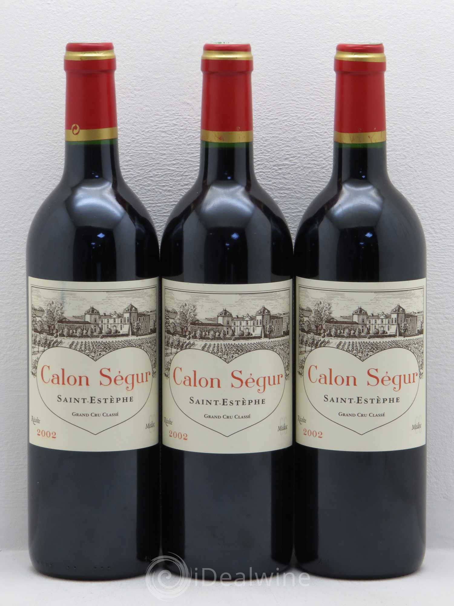 Château Calon Ségur 3ème Grand Cru Classé 2002 - Lot de 3 bouteilles - 0