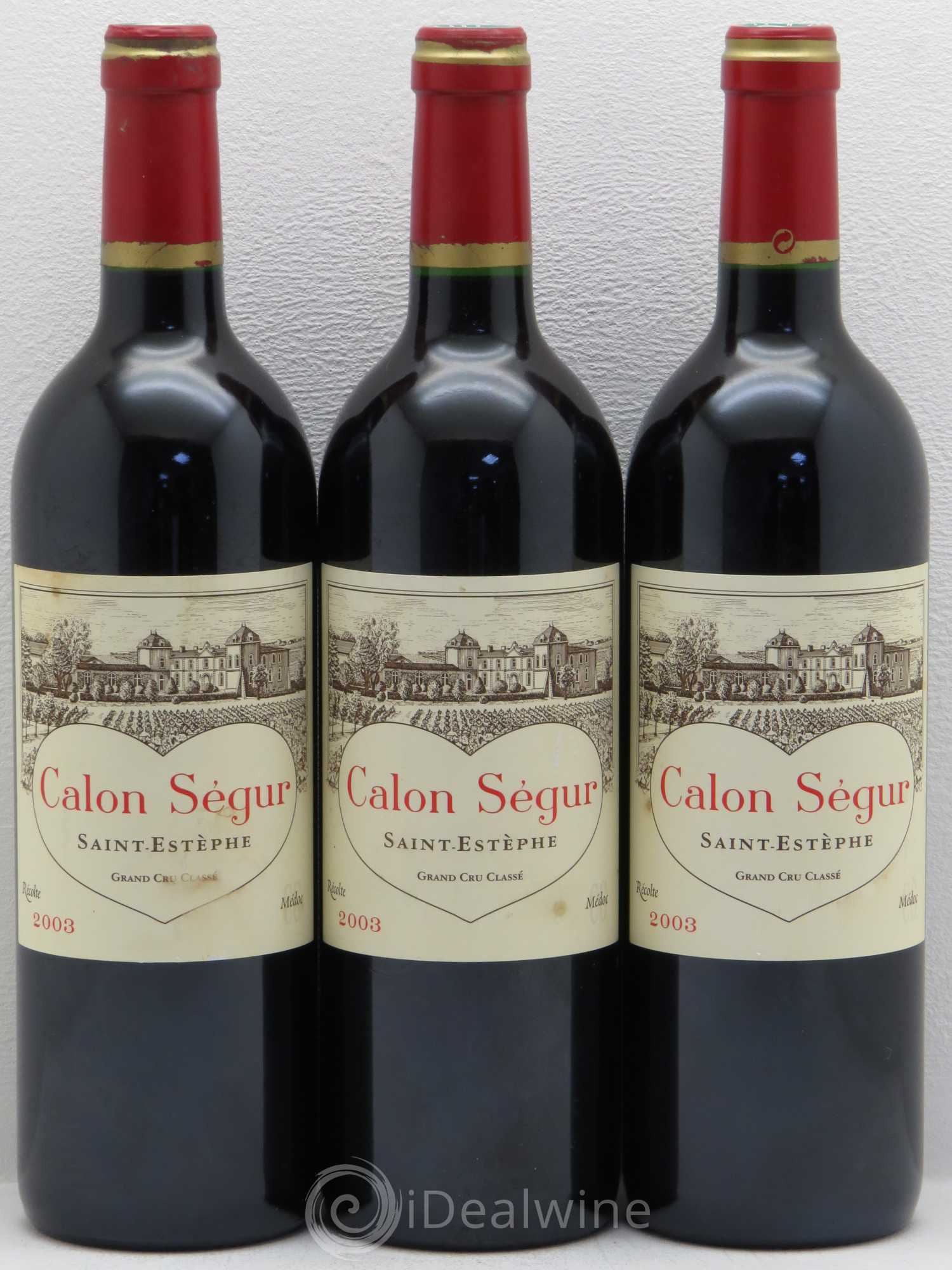 Château Calon Ségur 3ème Grand Cru Classé 2003 - Lot de 3 bouteilles - 0