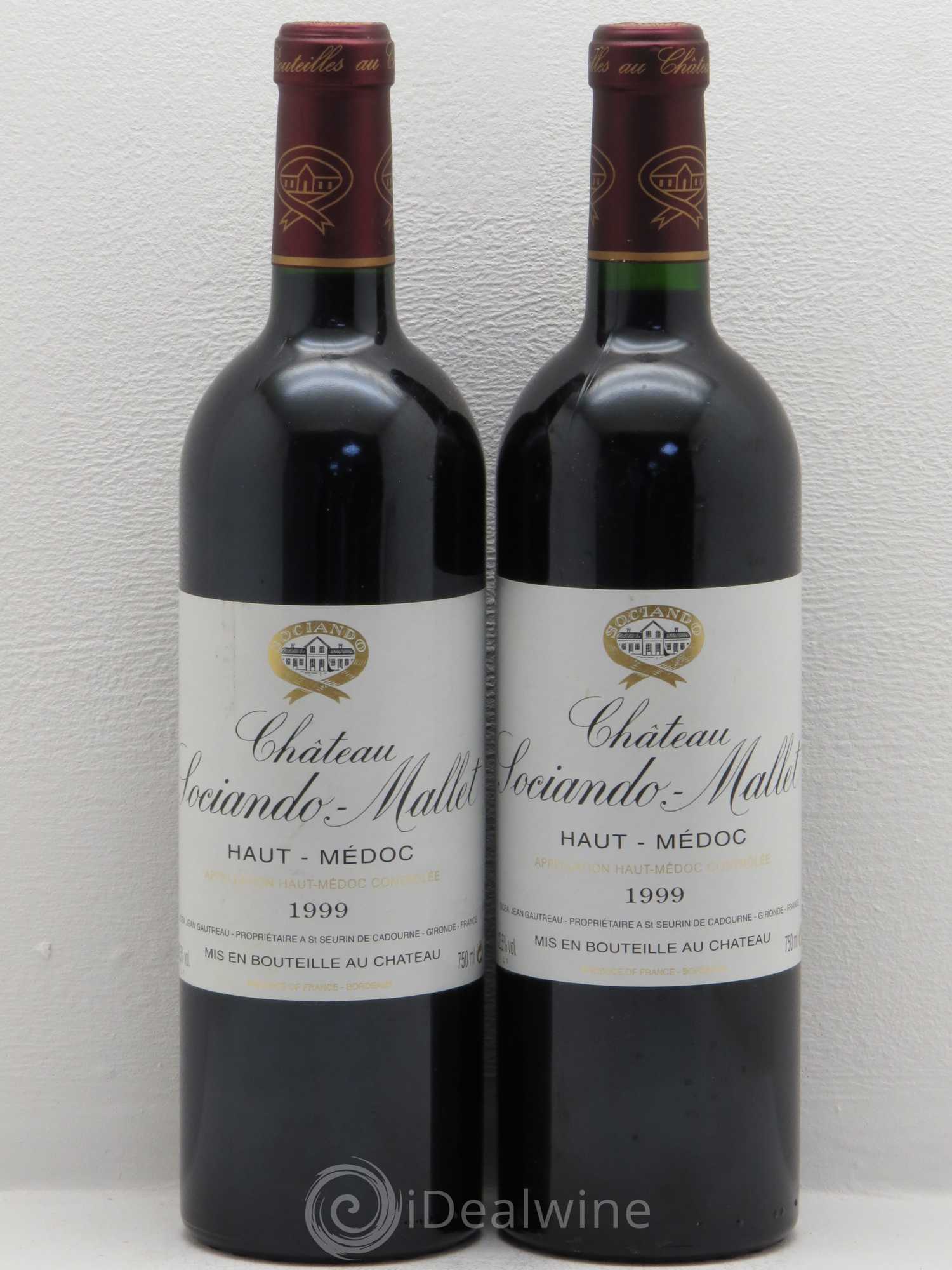 Château Sociando Mallet 1999 - Lot de 2 bouteilles - 0