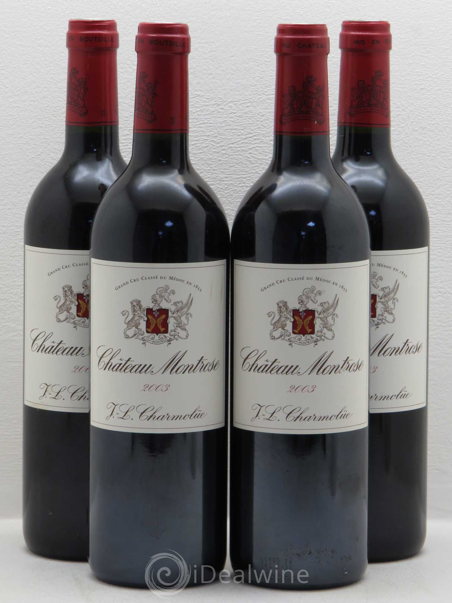 Château Montrose 2ème Grand Cru Classé 2003 - Lot de 4 bouteilles - 0