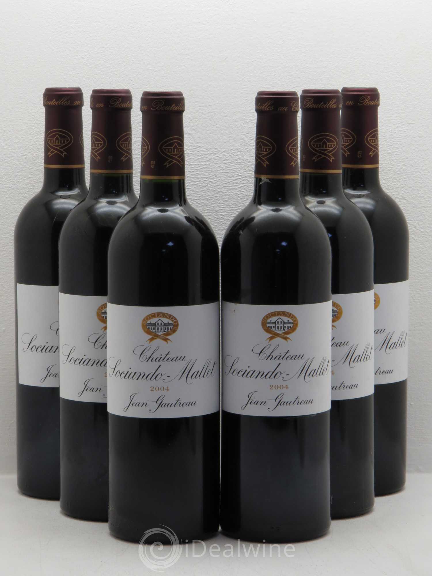 Château Sociando Mallet 2004 - Lot de 6 bouteilles - 0
