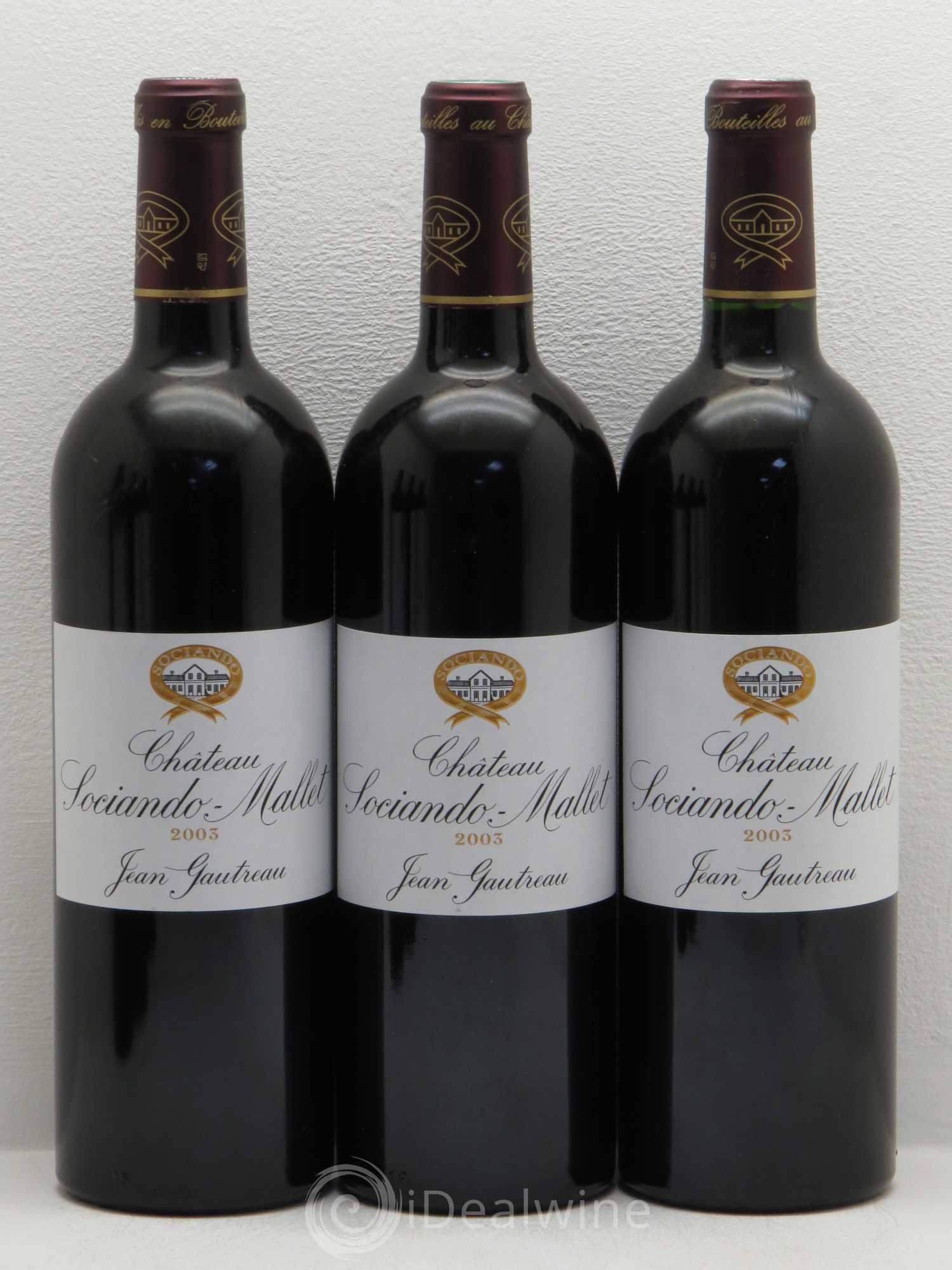 Château Sociando Mallet 2003 - Lot de 6 bouteilles - 1
