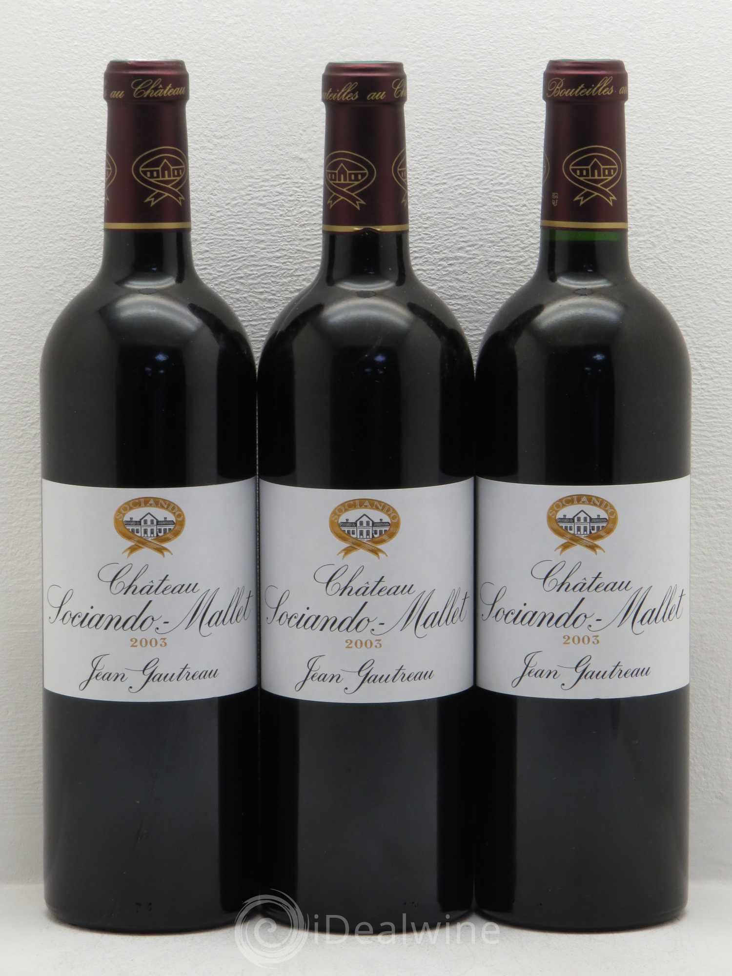 Château Sociando Mallet 2003 - Lot de 6 bouteilles - 2