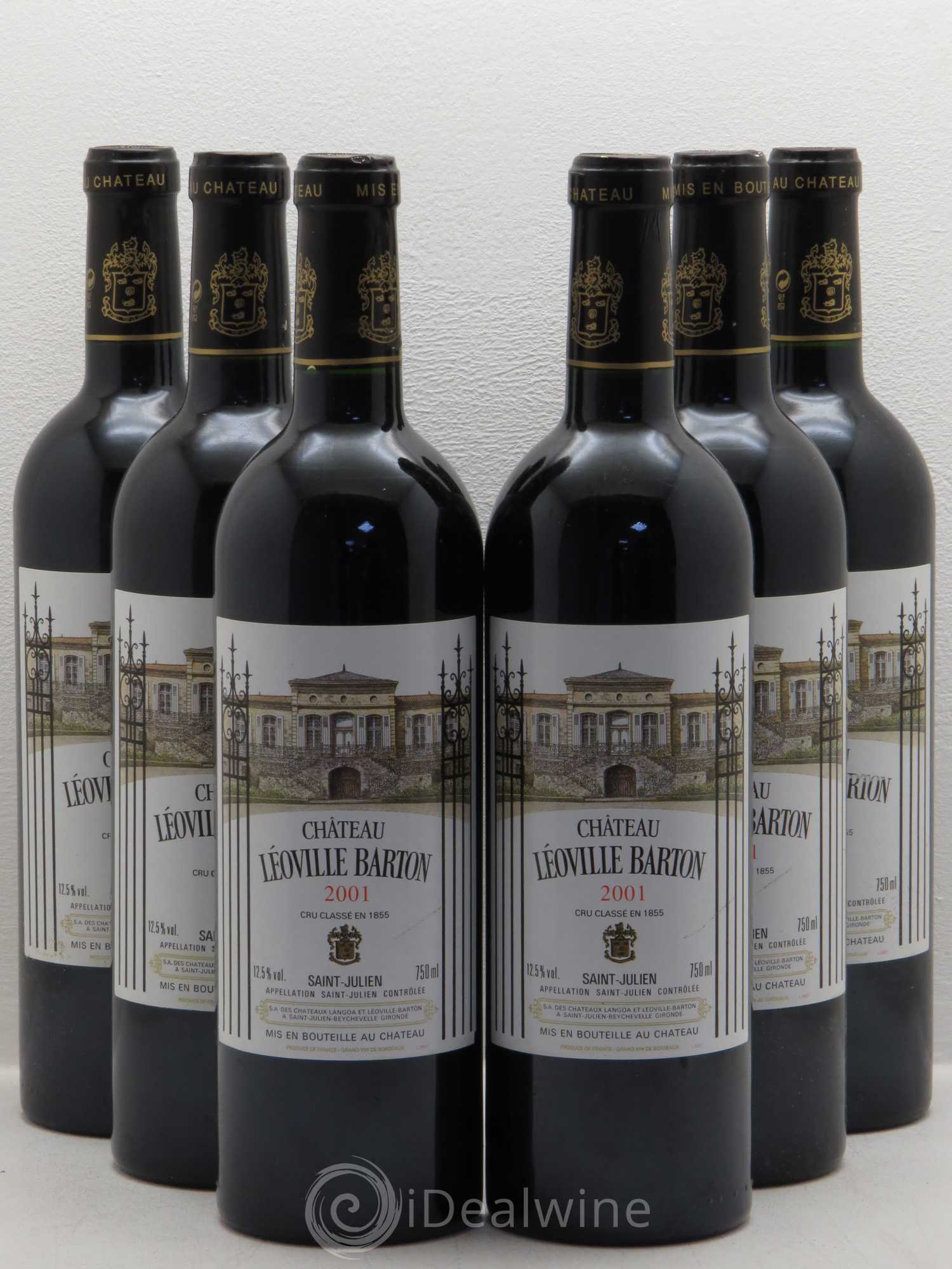 Château Léoville Barton 2ème Grand Cru Classé 2001 - Lot de 6 bouteilles - 0