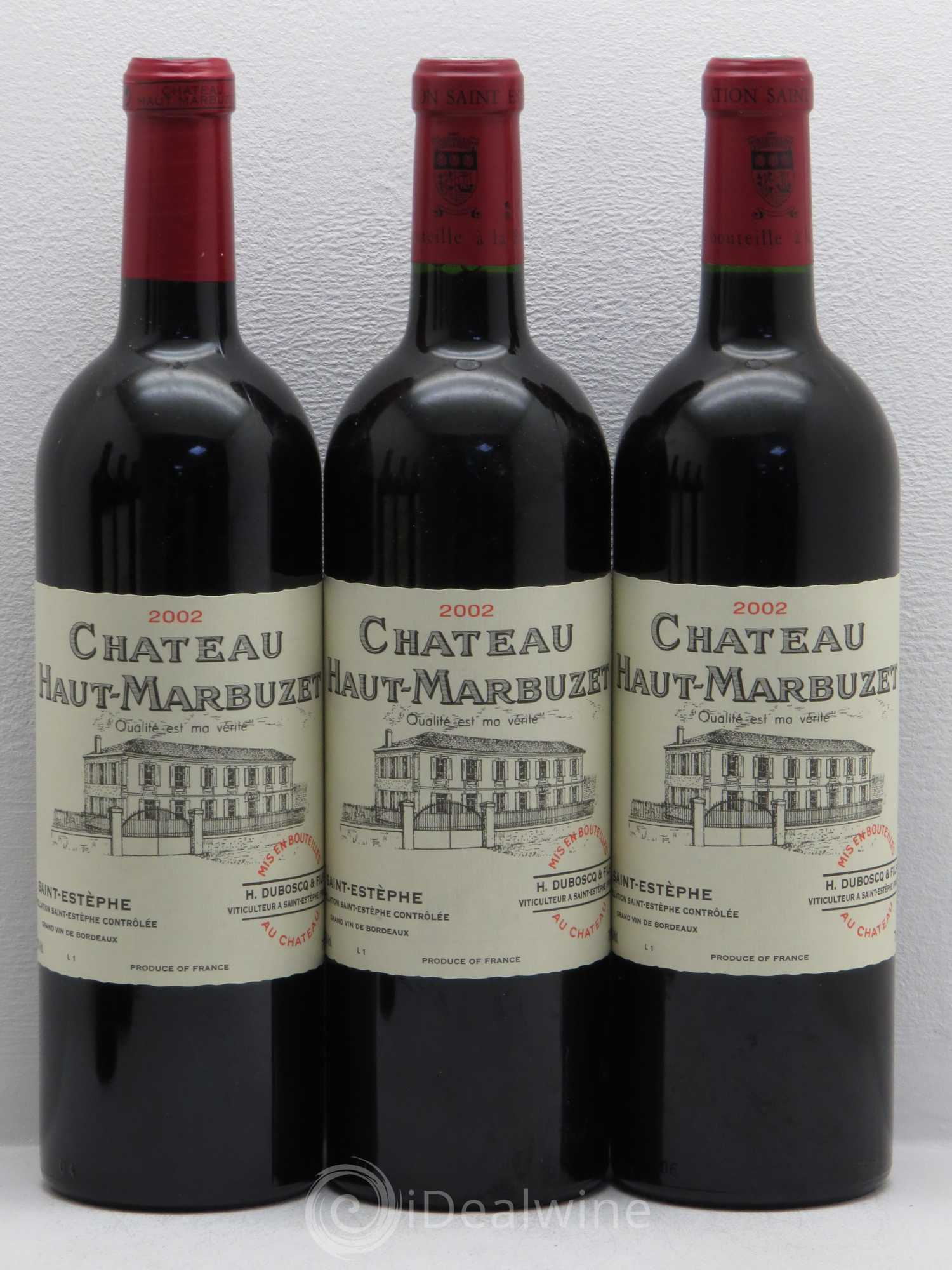 Château Haut Marbuzet 2002 - Lot de 6 bouteilles - 1