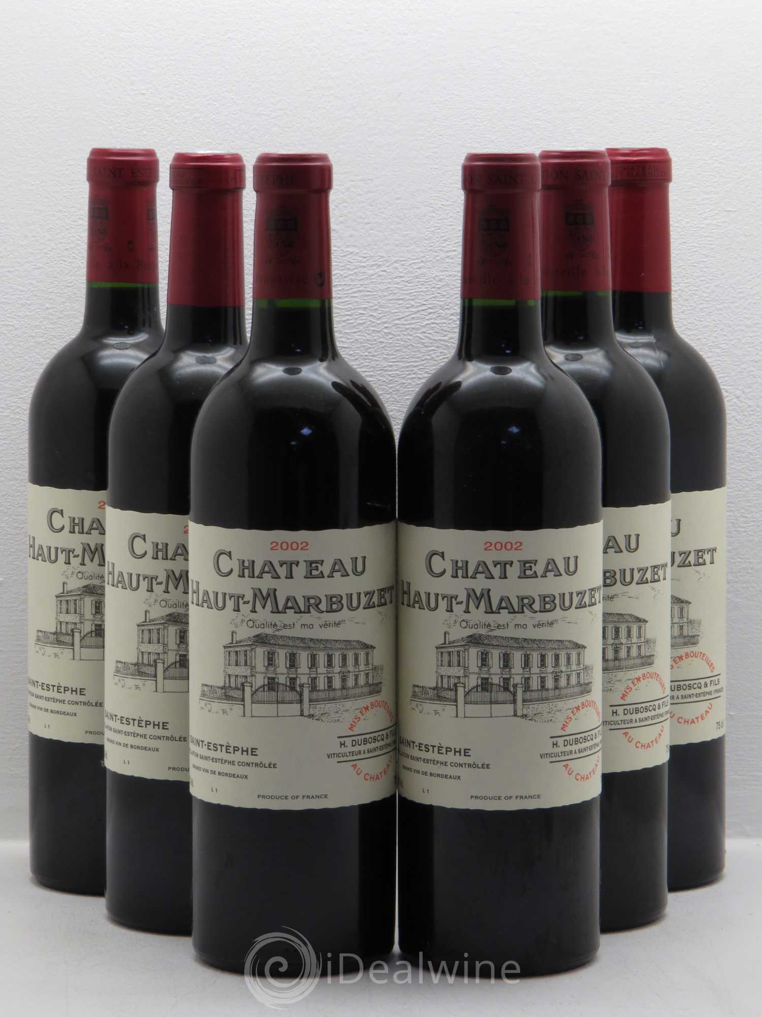 Château Haut Marbuzet 2002 - Lot de 6 bouteilles - 0