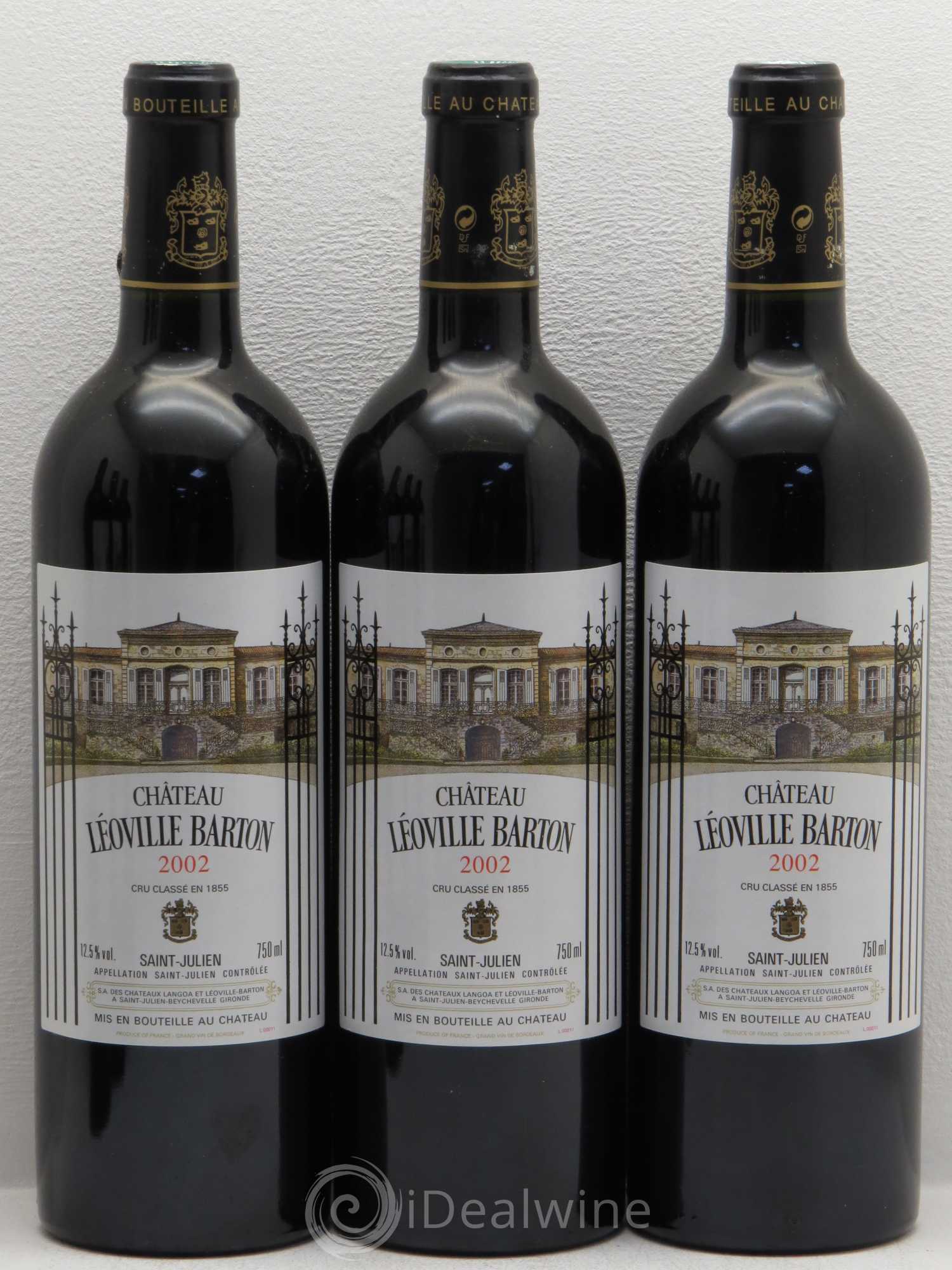 Château Léoville Barton 2ème Grand Cru Classé 2002 - Lot de 6 bouteilles - 1