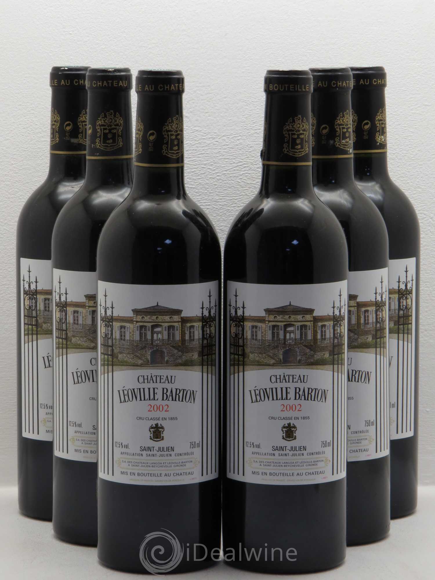 Château Léoville Barton 2ème Grand Cru Classé 2002 - Lot de 6 bouteilles - 0