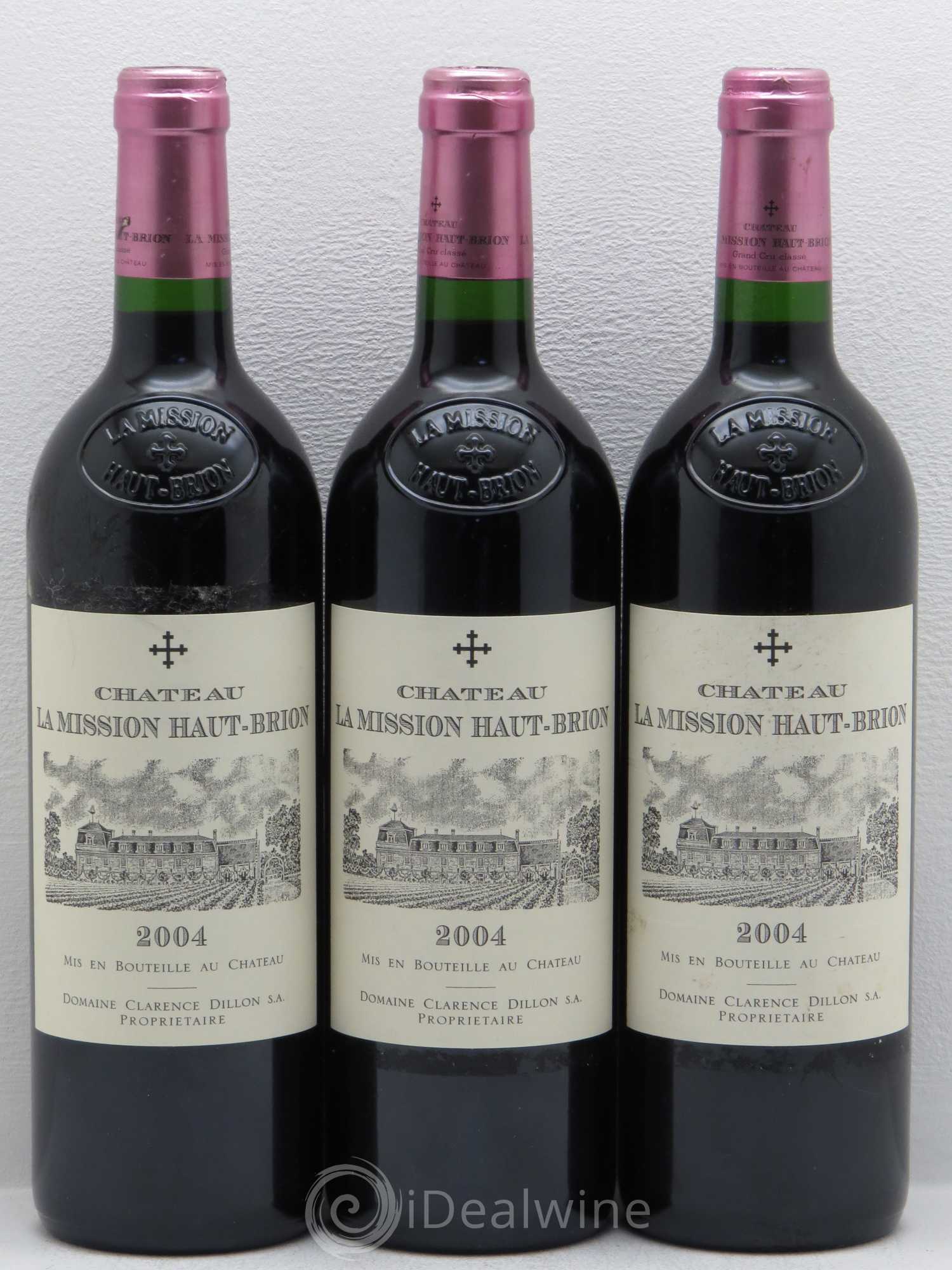 Château la Mission Haut-Brion Cru Classé de Graves 2004 - Lot de 3 bouteilles - 0