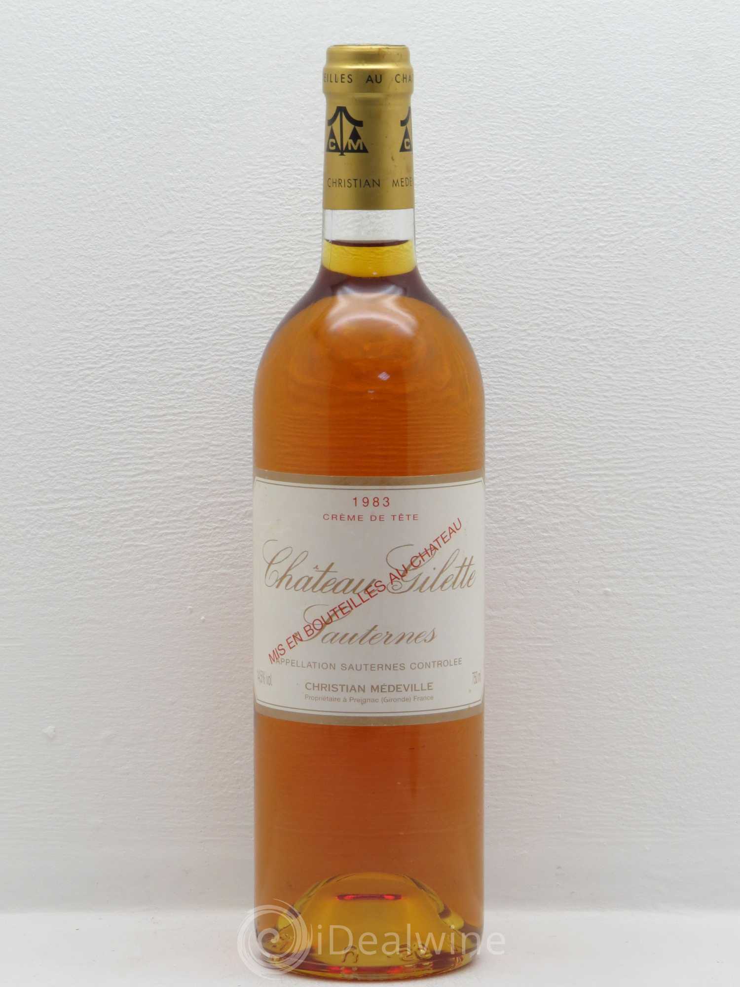 Château Gilette Crème de tête 1983 - Lotto di 1 bottiglia - 0
