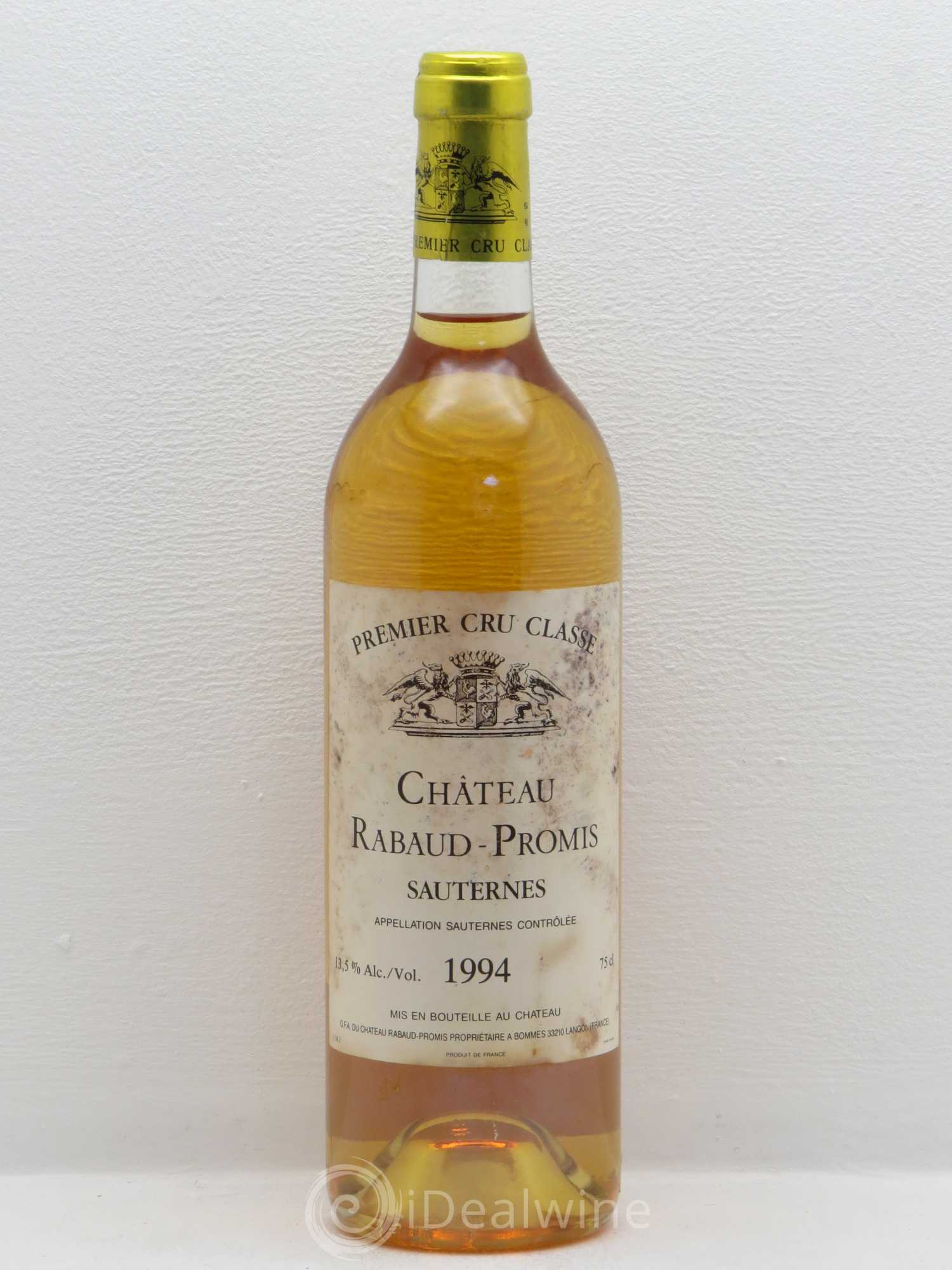 Château Rabaud Promis 1er Grand Cru Classé 1994 - Posten von 1 Flasche - 0