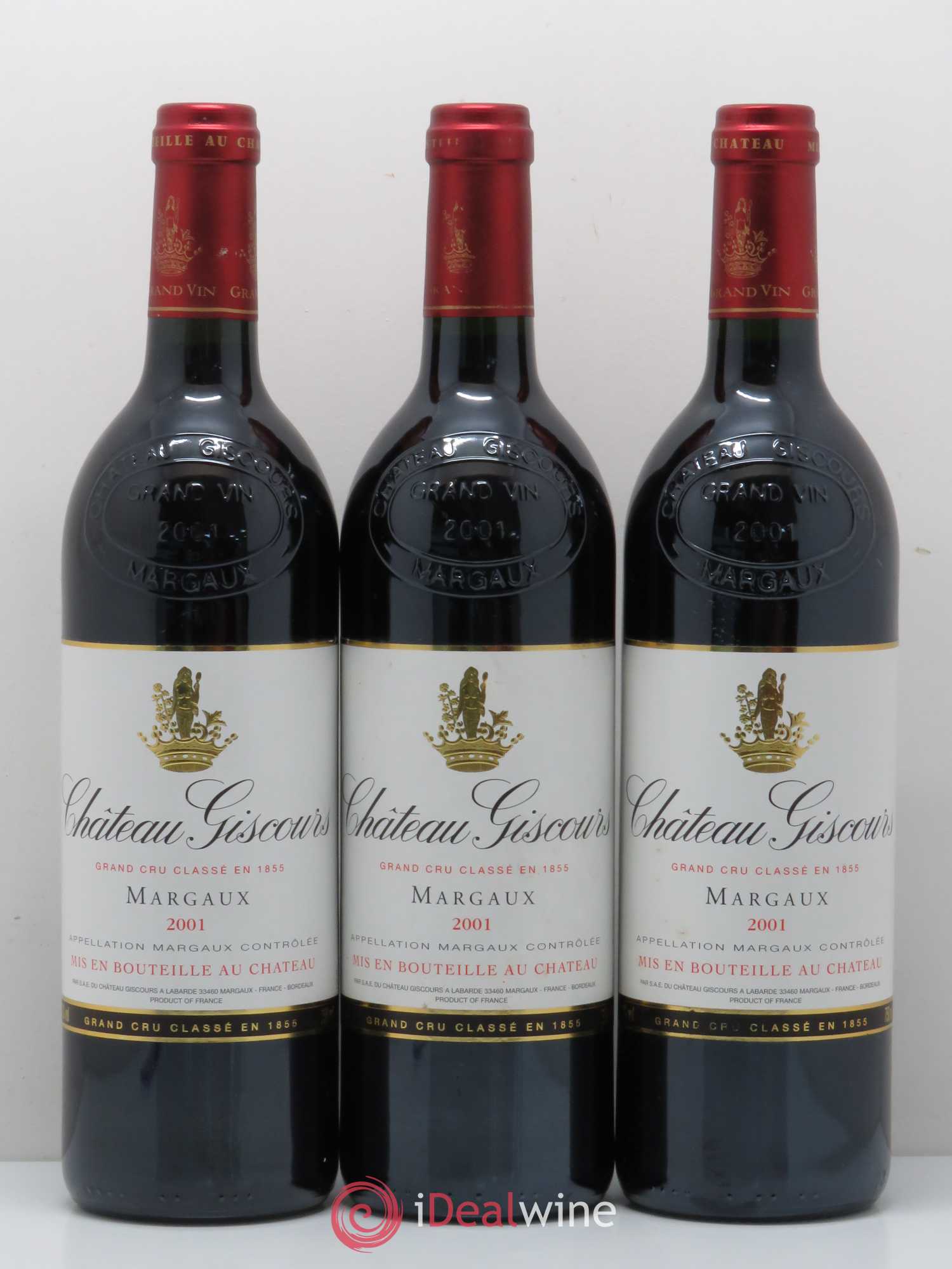 Château Giscours 3ème Grand Cru Classé 2001 - Lot de 3 bouteilles - 0