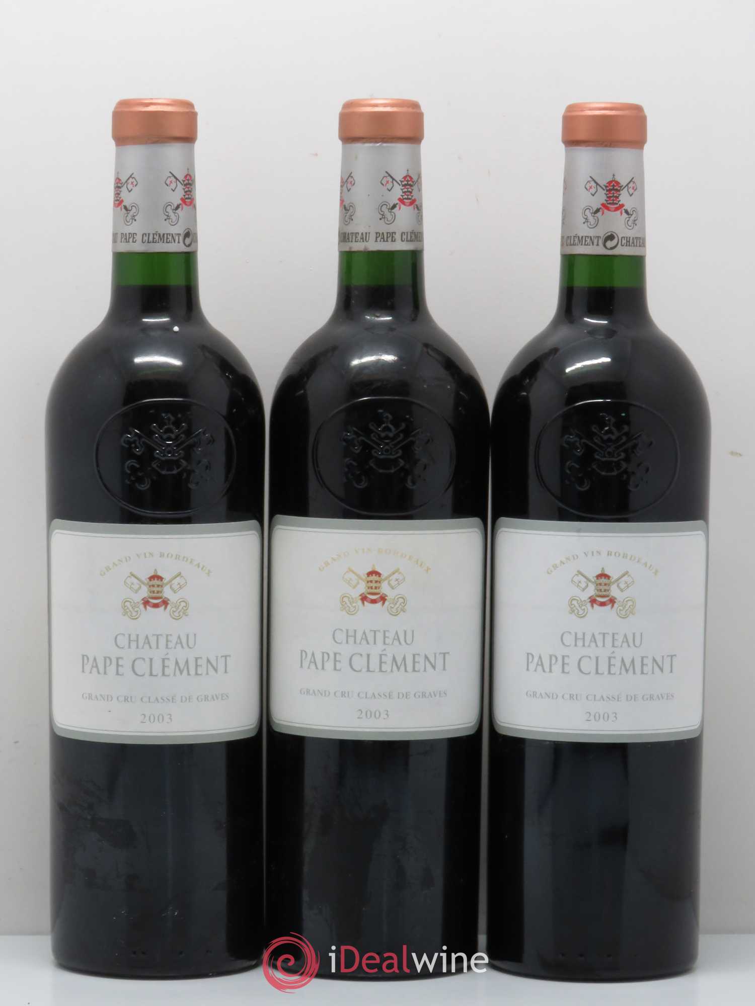 Château Pape Clément Cru Classé de Graves 2003 - Lot de 3 bouteilles - 0