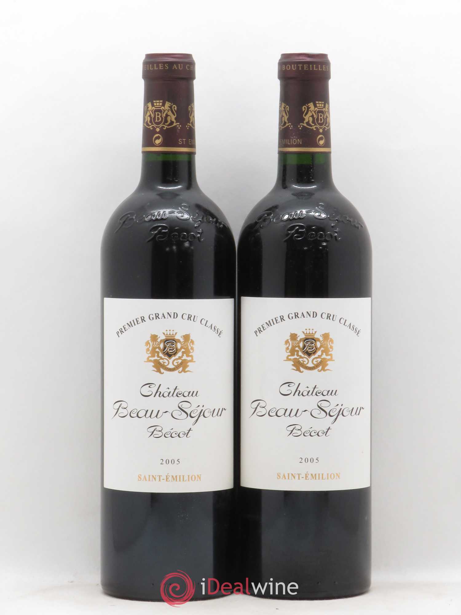 Château Beau-Séjour Bécot 1er Grand Cru Classé B 2005 - Lot de 2 bouteilles - 0