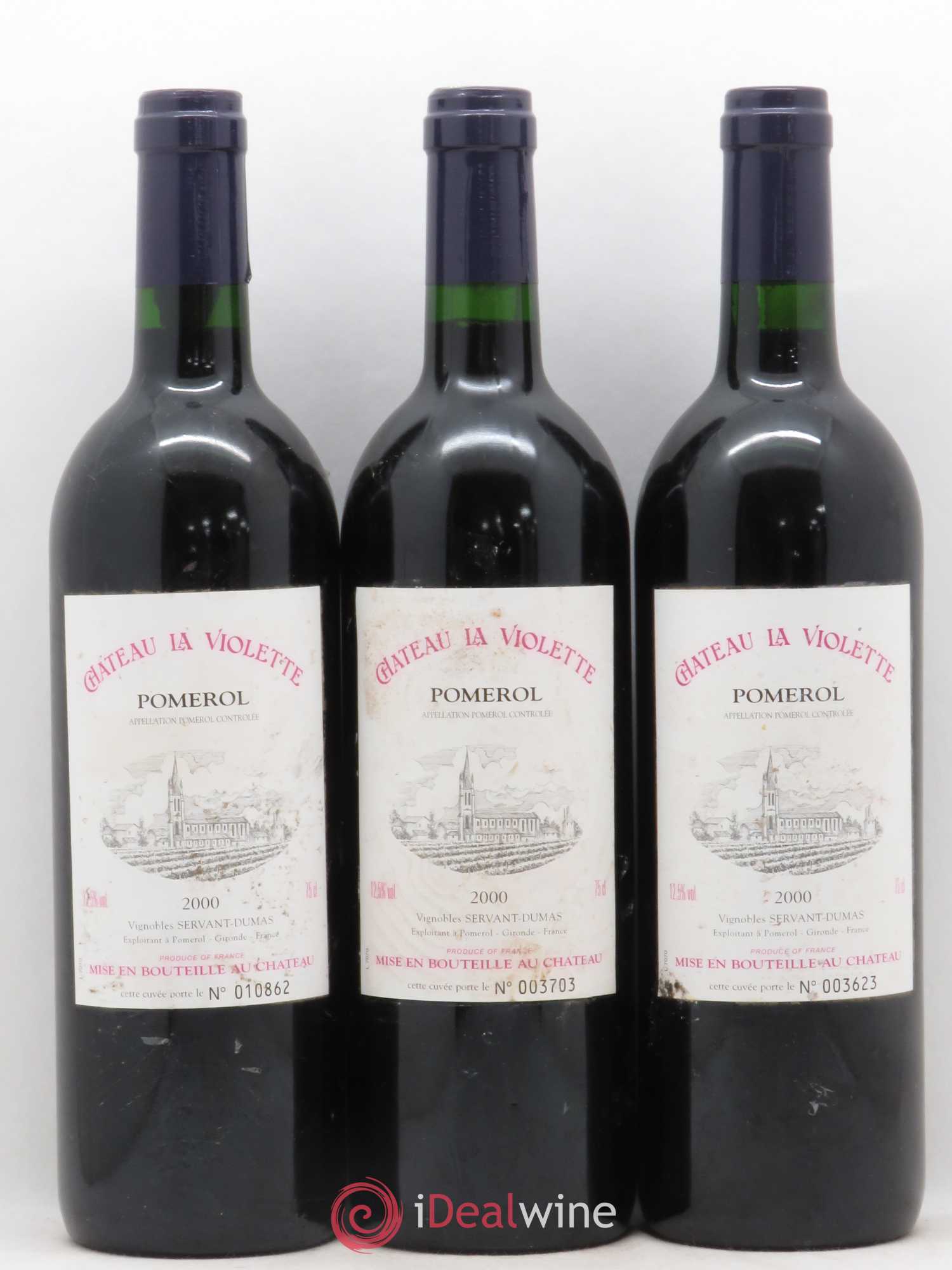 Château la Violette 2000 - Lot de 3 bouteilles - 0