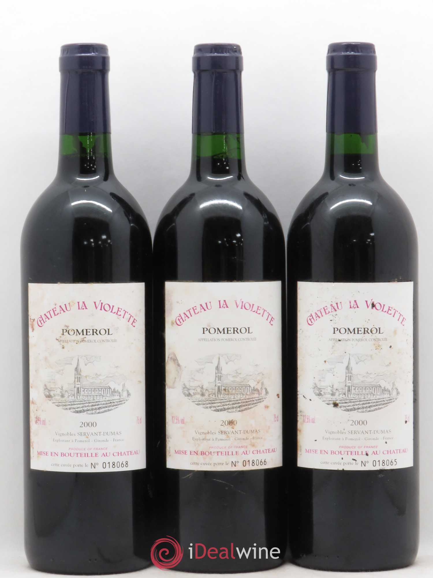 Château la Violette 2000 - Posten von 3 Flaschen - 0
