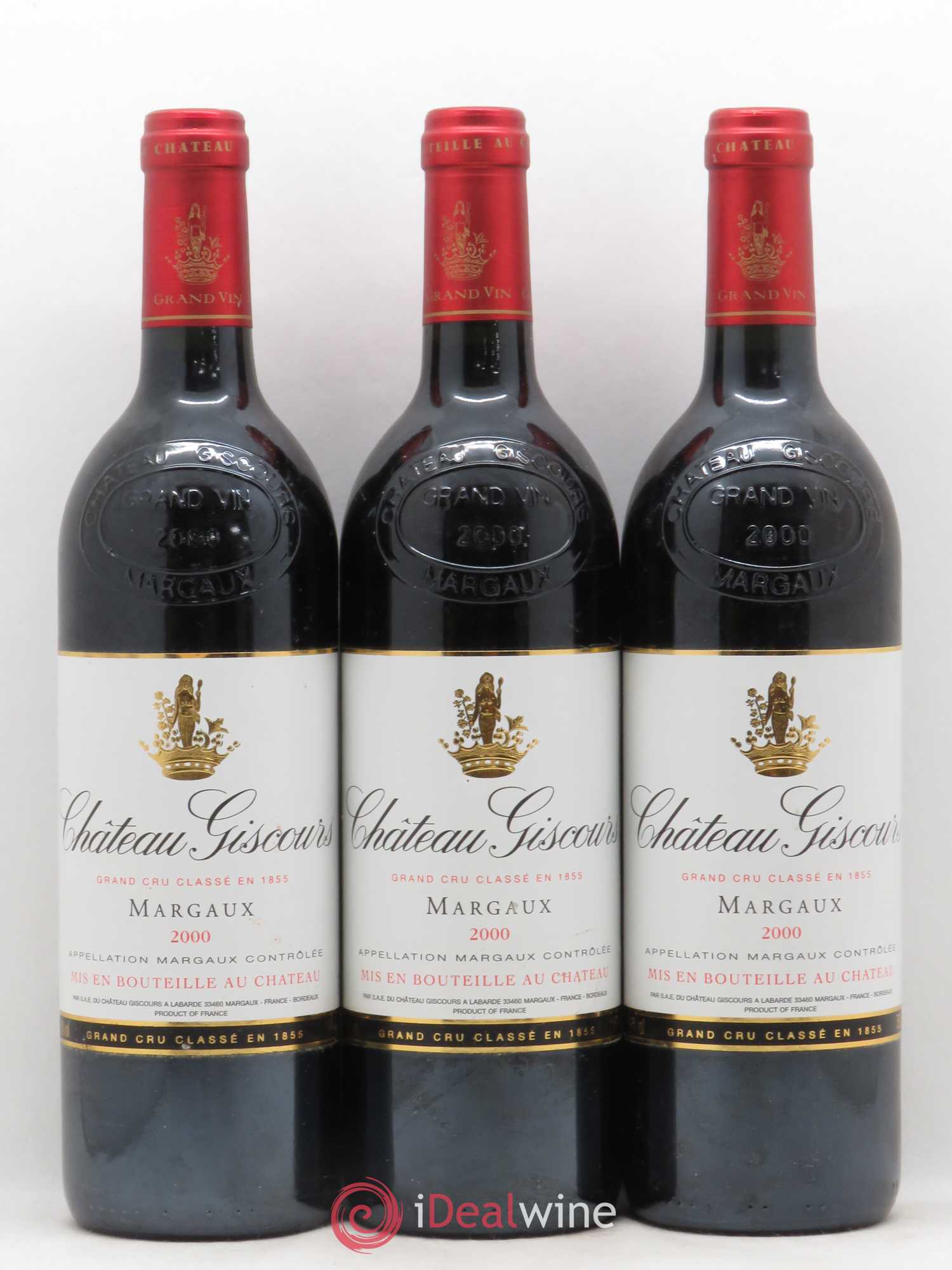 Château Giscours 3ème Grand Cru Classé 2000 - Lot de 3 bouteilles - 0