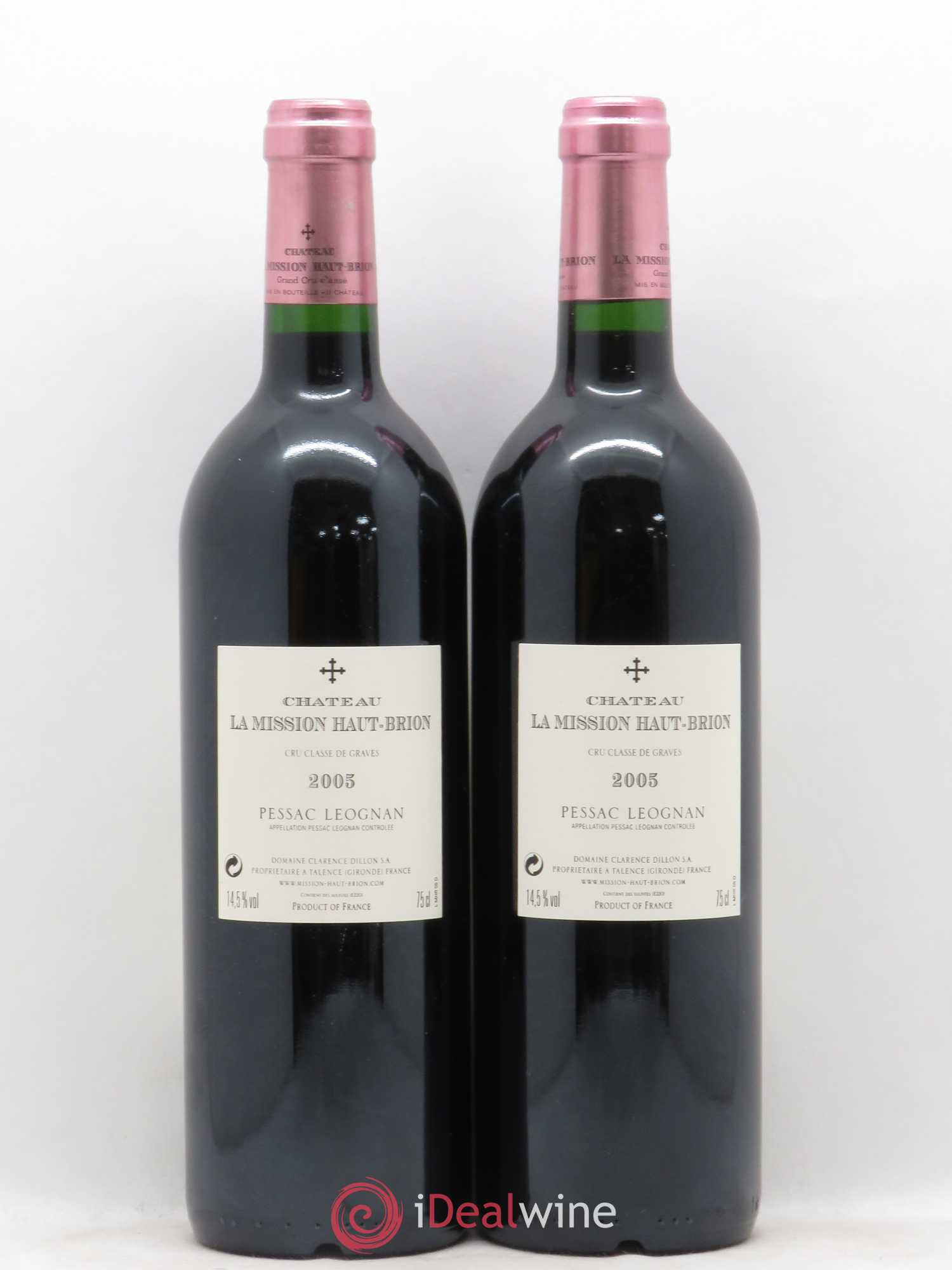Château la Mission Haut-Brion Cru Classé de Graves 2005 - Lot de 2 bouteilles - 1