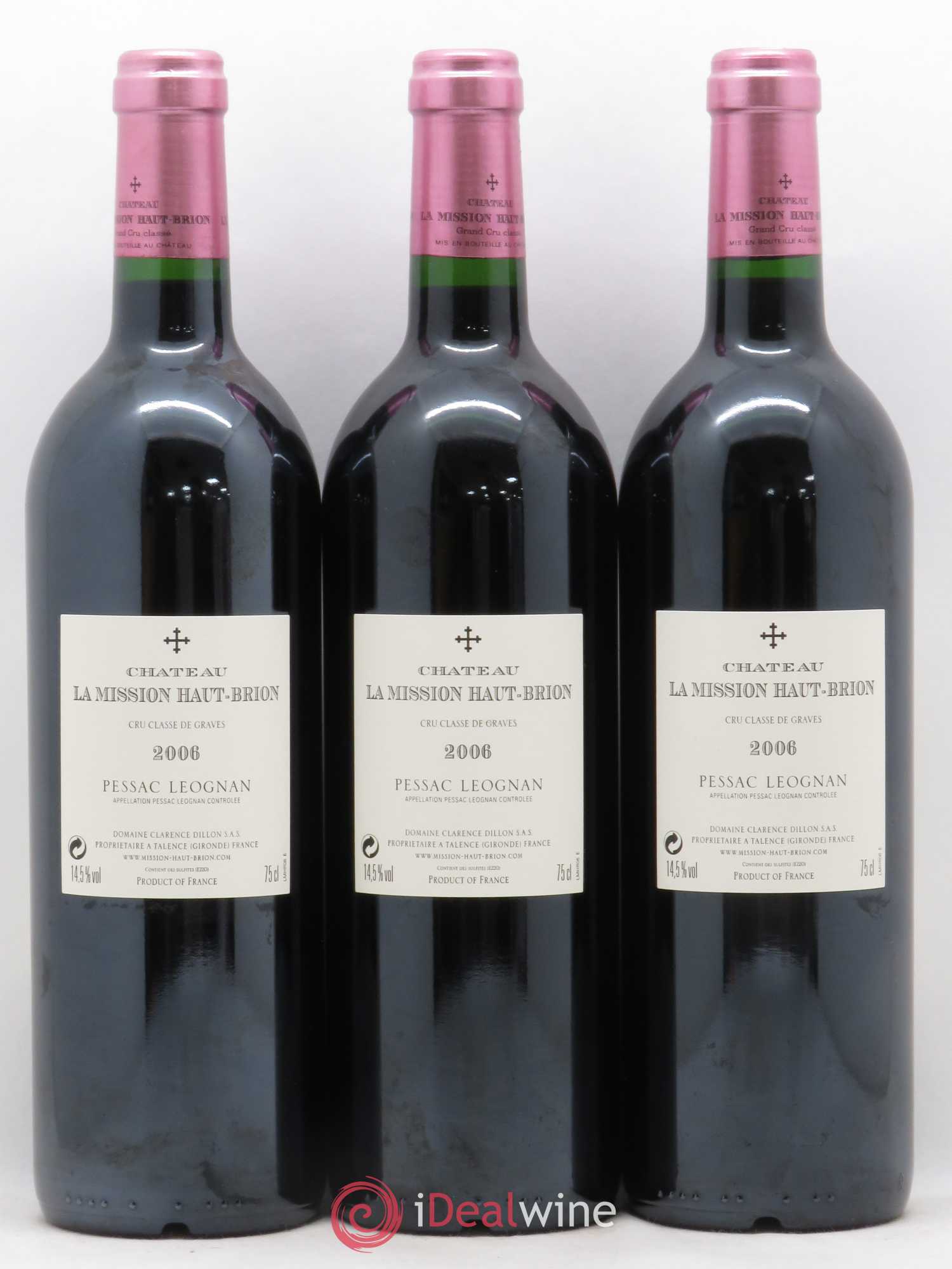 Château la Mission Haut-Brion Cru Classé de Graves 2006 - Lotto di 3 bottiglie - 1