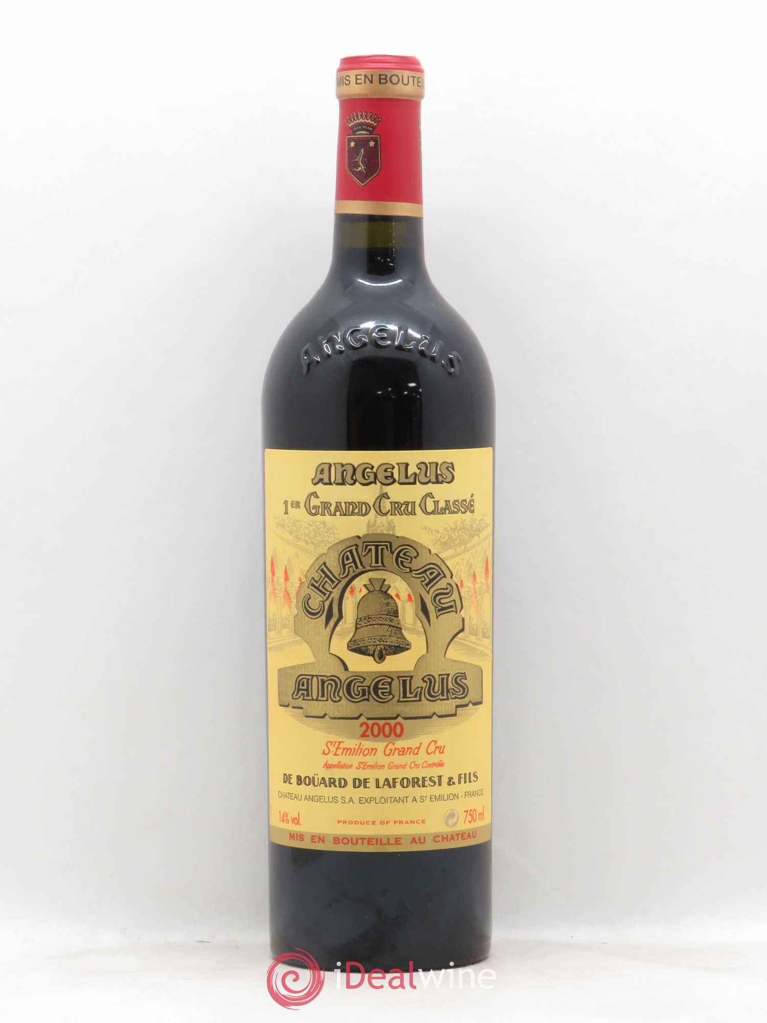 Château Angélus 1er Grand Cru Classé A 2000 - Lot de 1 bouteille - 0