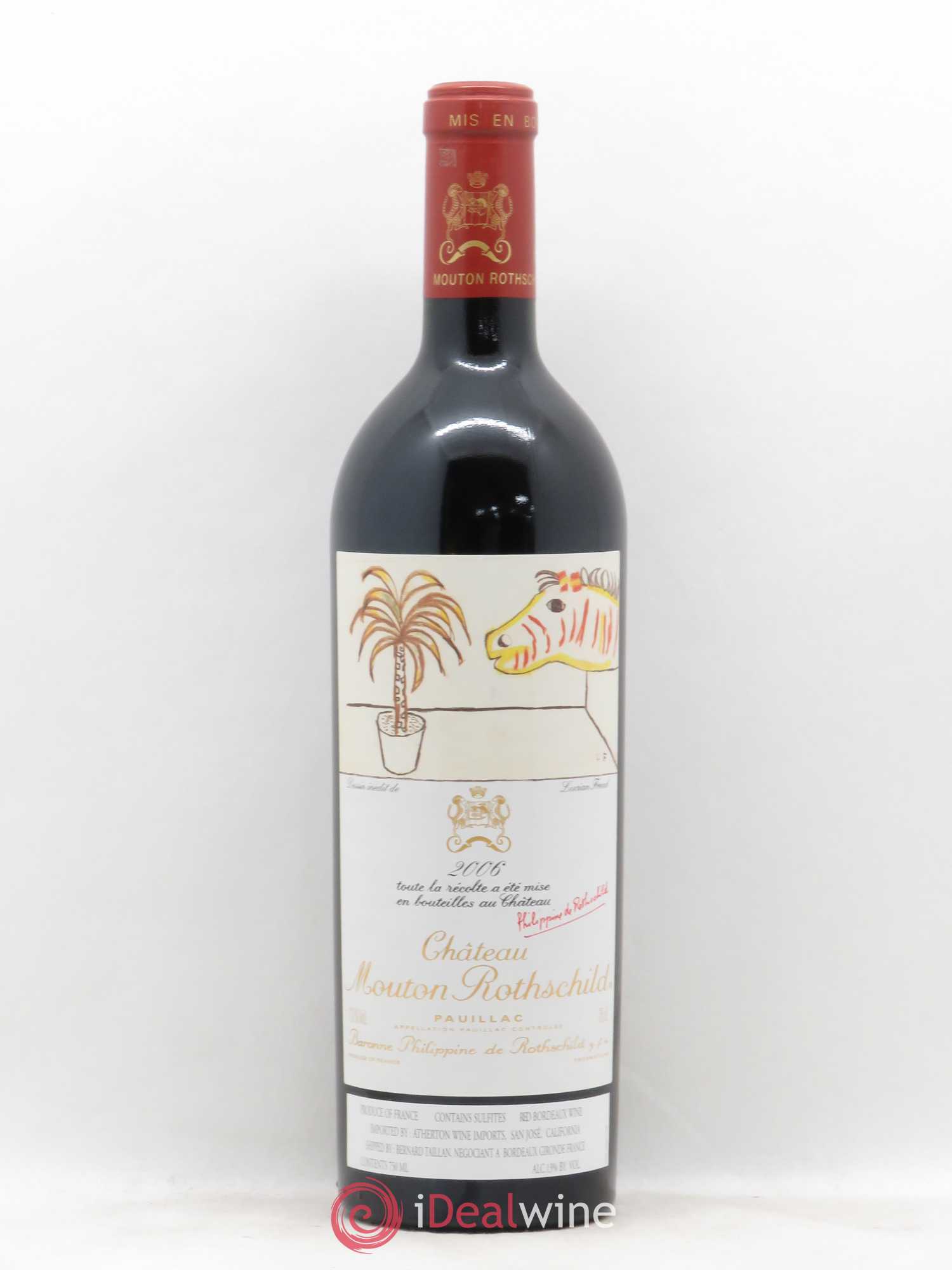 Château Mouton Rothschild 1er Grand Cru Classé 2006 - Lot de 1 bouteille - 0