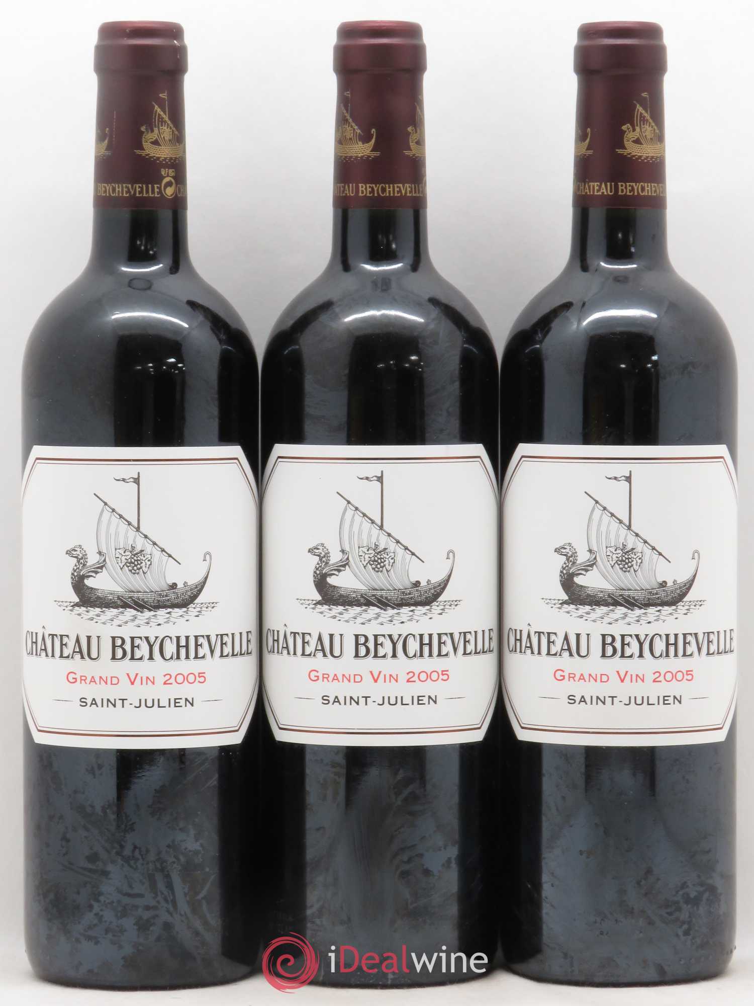 Château Beychevelle 4ème Grand Cru Classé 2005 - Lot de 3 bouteilles - 0