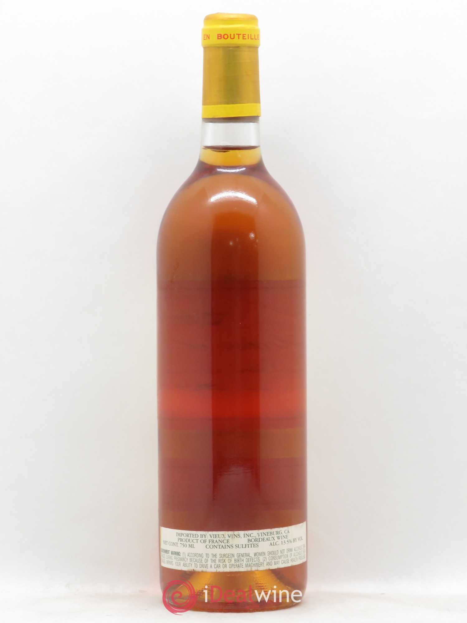 Château d' Yquem 1er Cru Classé Supérieur 1989 - Lotto di 1 bottiglia - 1