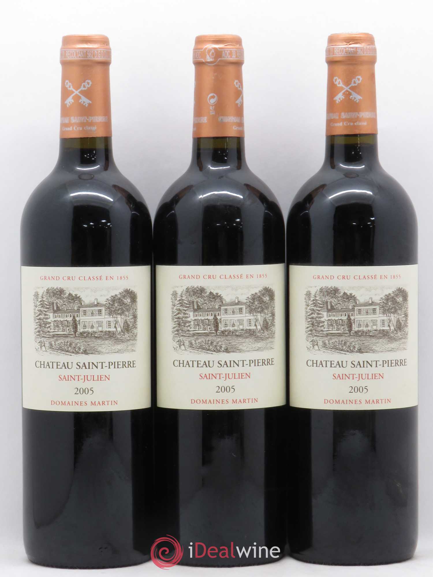 Château Saint-Pierre 4ème Grand Cru Classé 2005 - Lot de 3 bouteilles - 0