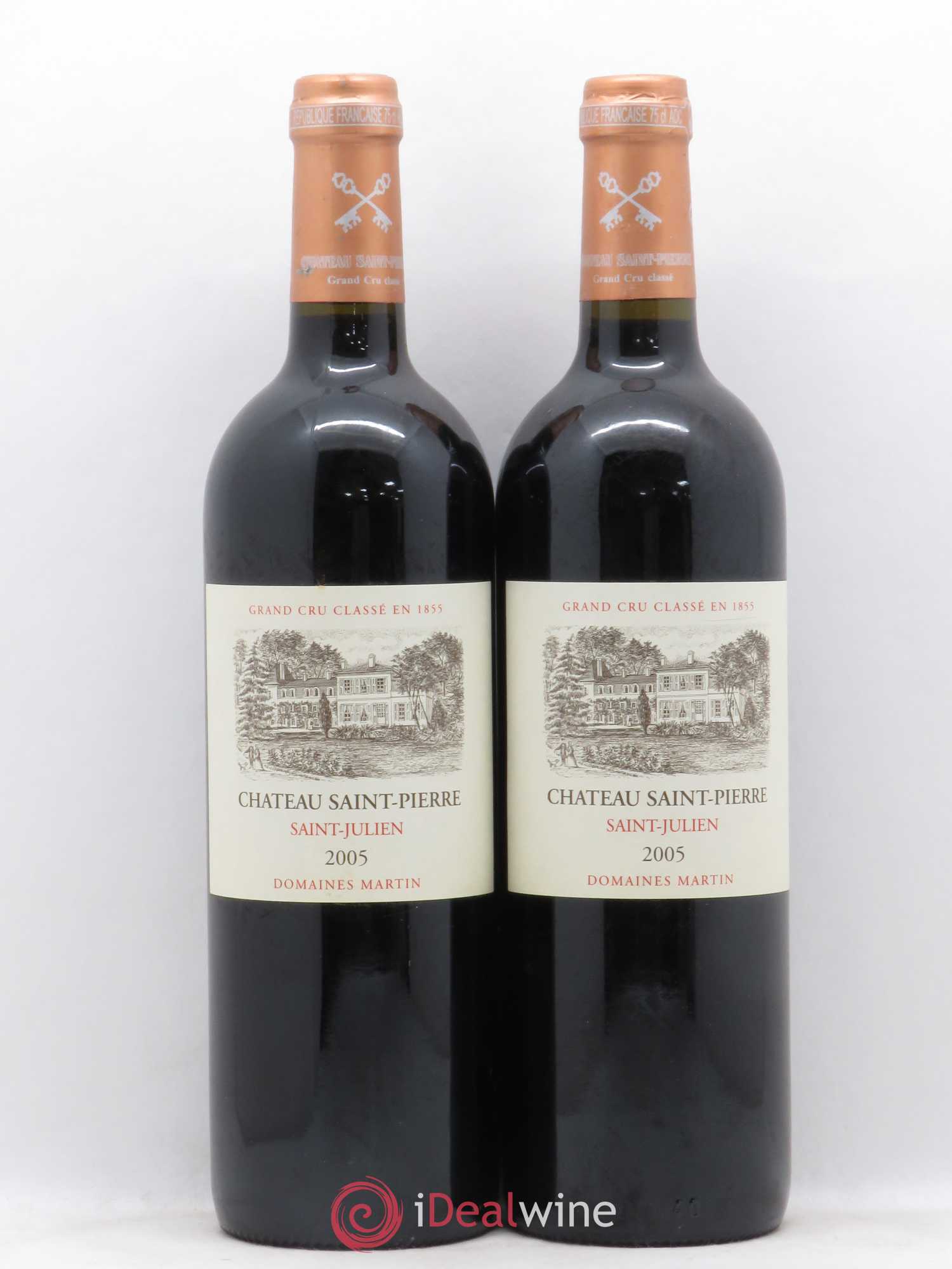 Château Saint-Pierre 4ème Grand Cru Classé 2005 - Lot de 2 bouteilles - 0