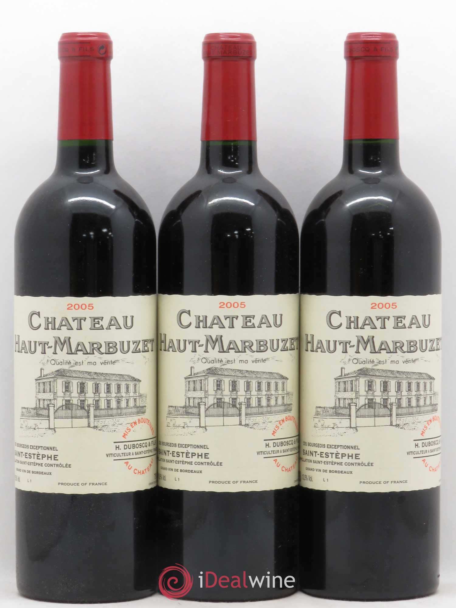 Château Haut Marbuzet 2005 - Lot de 3 bouteilles - 0