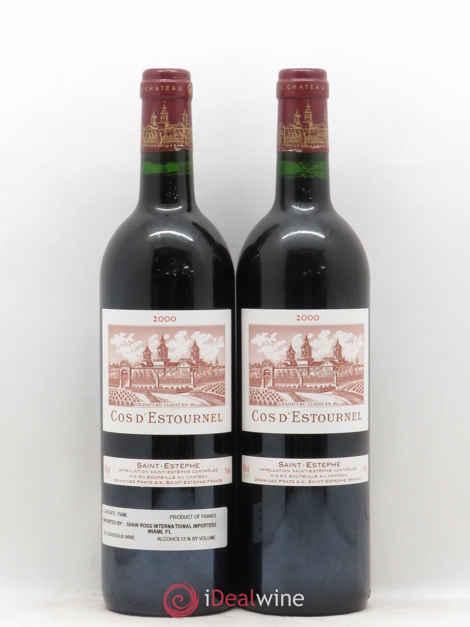 Cos d'Estournel 2ème Grand Cru Classé 2000 - Lot de 2 bouteilles - 0