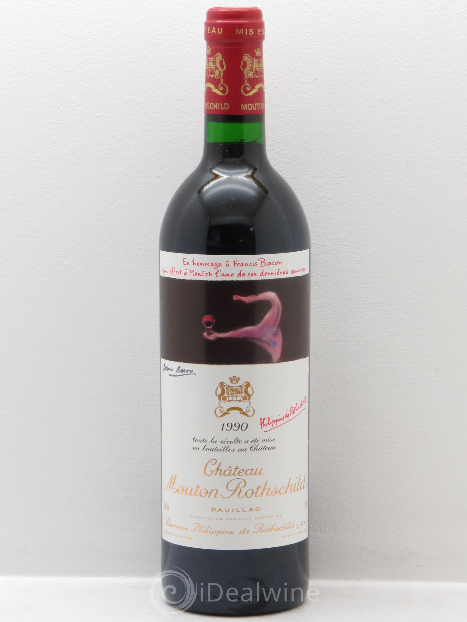 Château Mouton Rothschild 1er Grand Cru Classé 1990 - Lot de 1 bouteille - 0