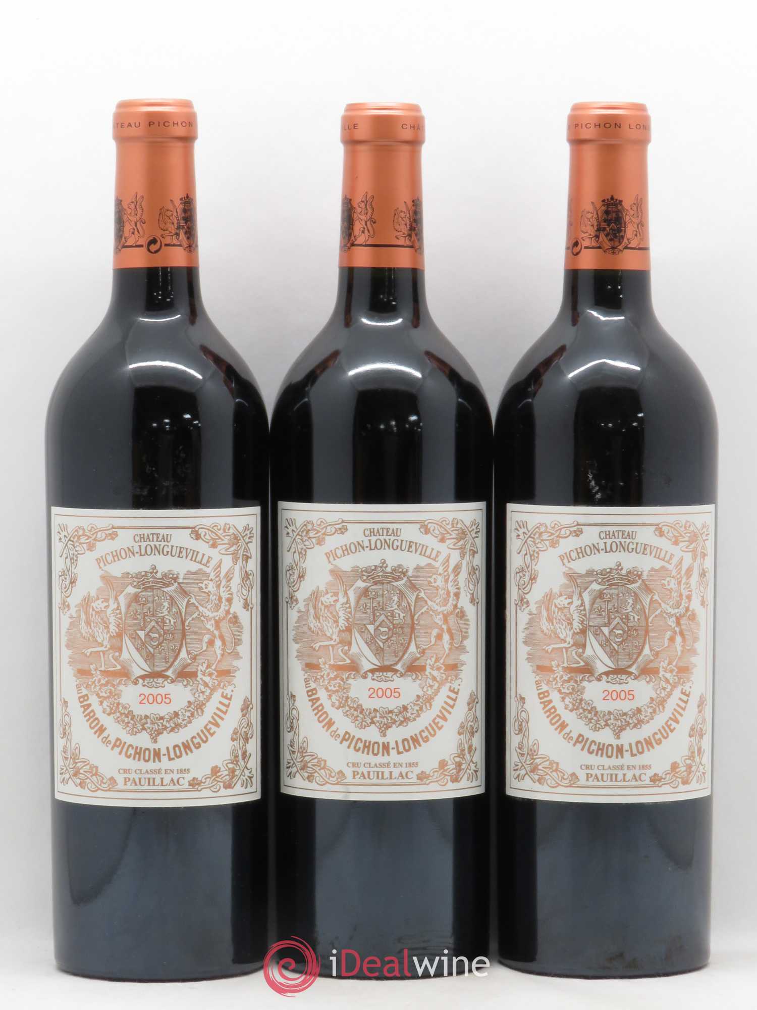 Pichon Longueville Baron 2ème Grand Cru Classé 2005 - Lot de 3 bouteilles - 0