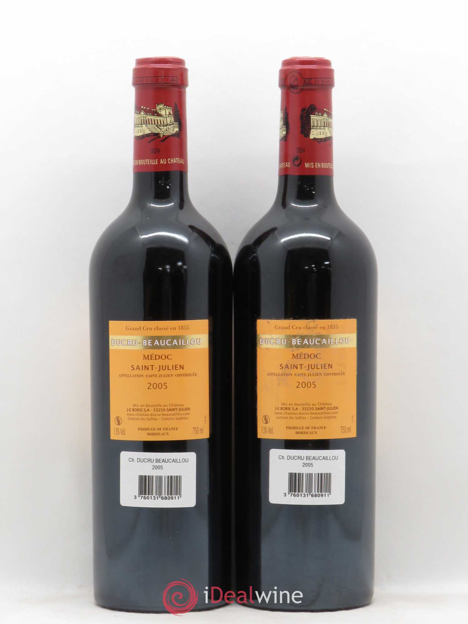 Château Ducru Beaucaillou 2ème Grand Cru Classé 2005 - Lot de 2 bouteilles - 1