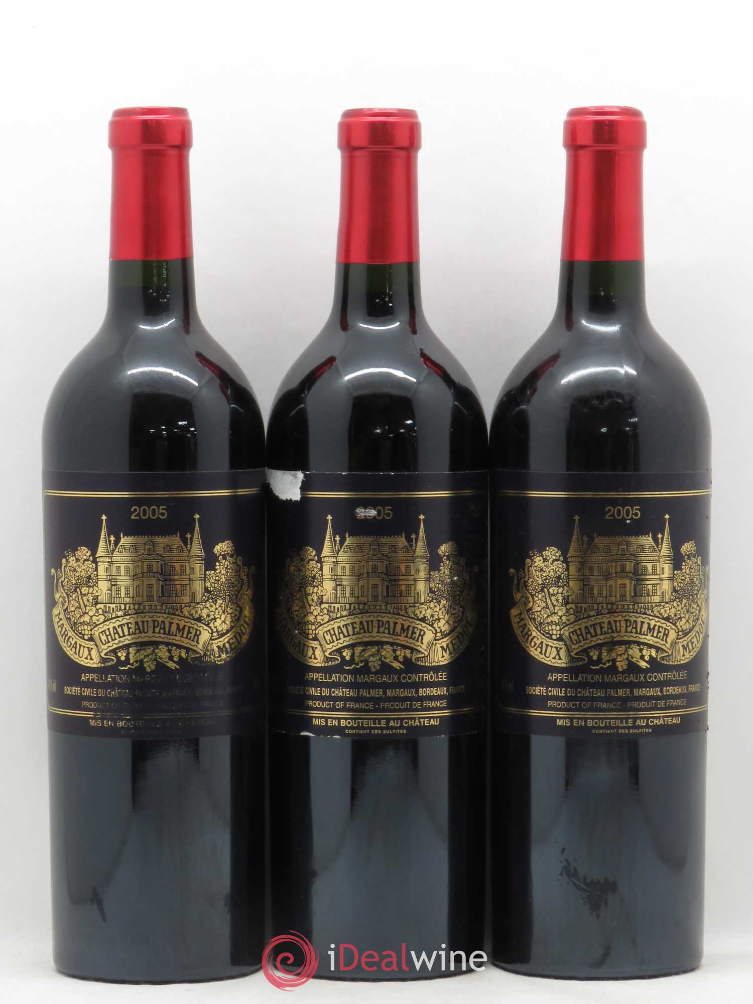 Château Palmer 3ème Grand Cru Classé 2005 - Lot de 3 bouteilles - 0