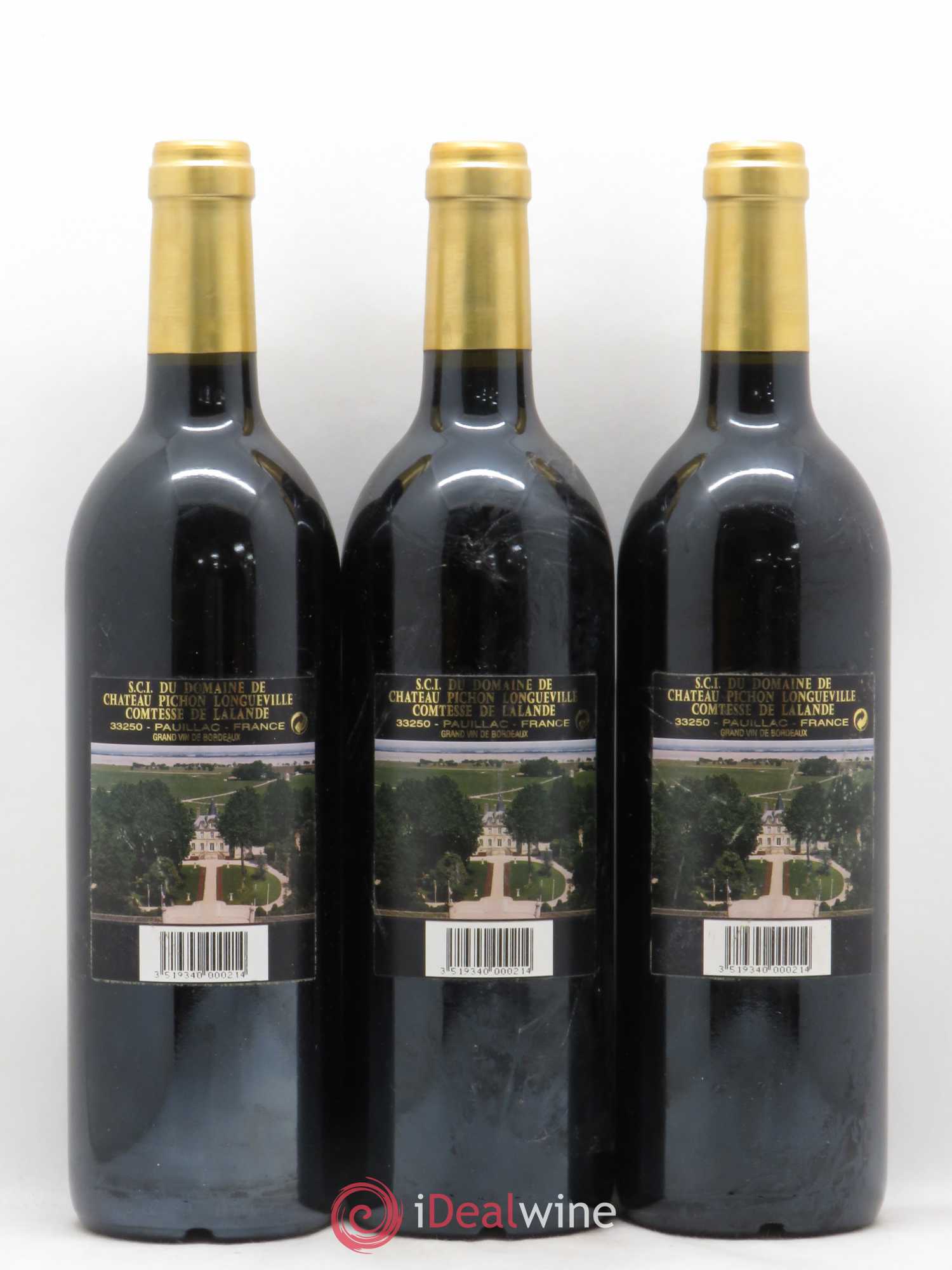 Château Pichon Longueville Comtesse de Lalande 2ème Grand Cru Classé 2000 - Lot de 3 bouteilles - 1
