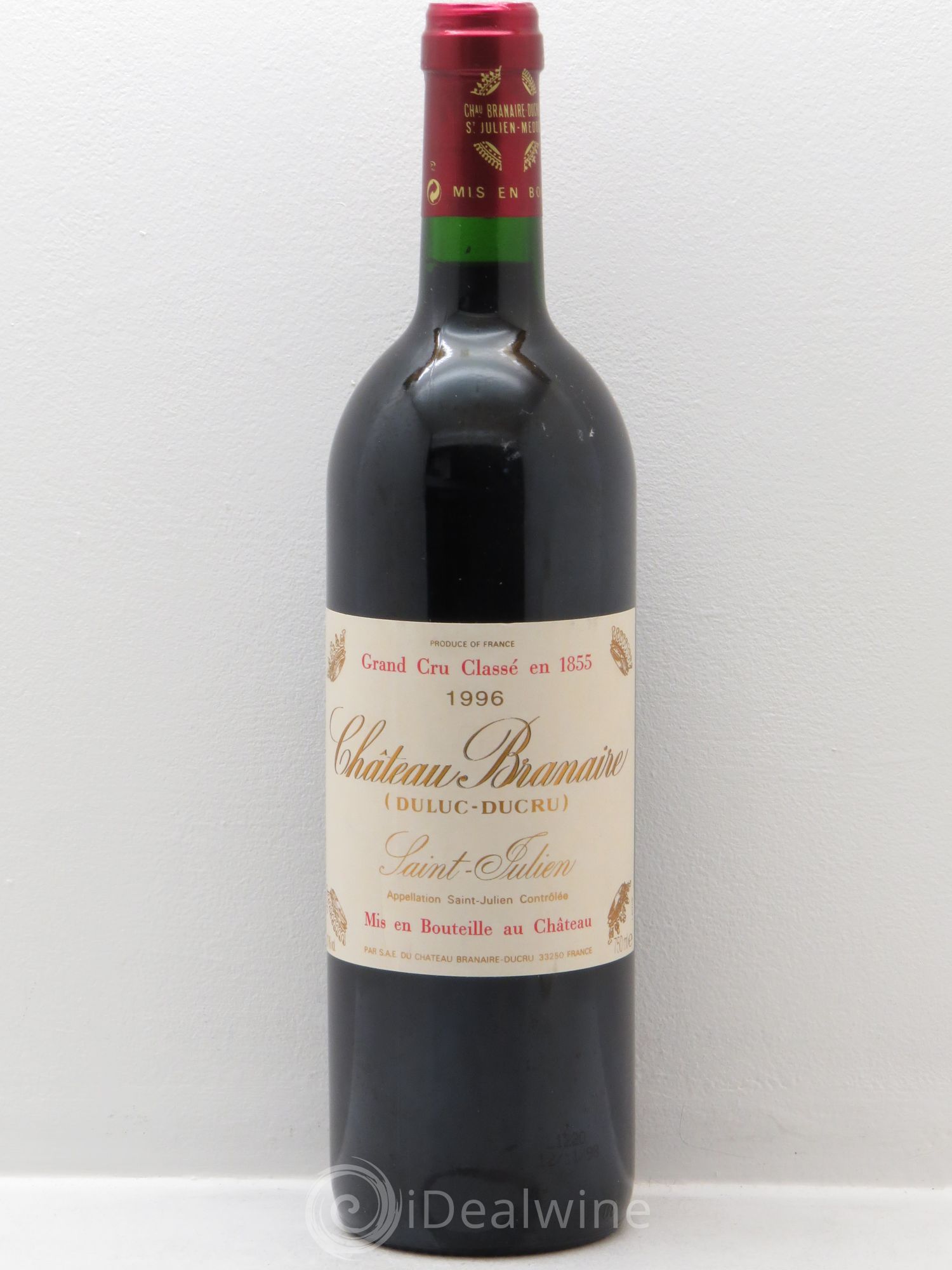Château Branaire Ducru 4ème Grand Cru Classé 1996 - Lot de 1 bouteille - 0
