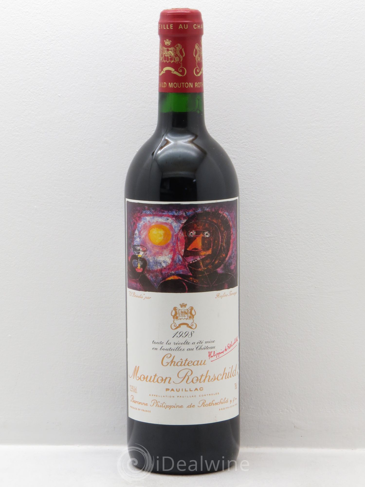Château Mouton Rothschild 1er Grand Cru Classé 1998 - Lot de 1 bouteille - 0