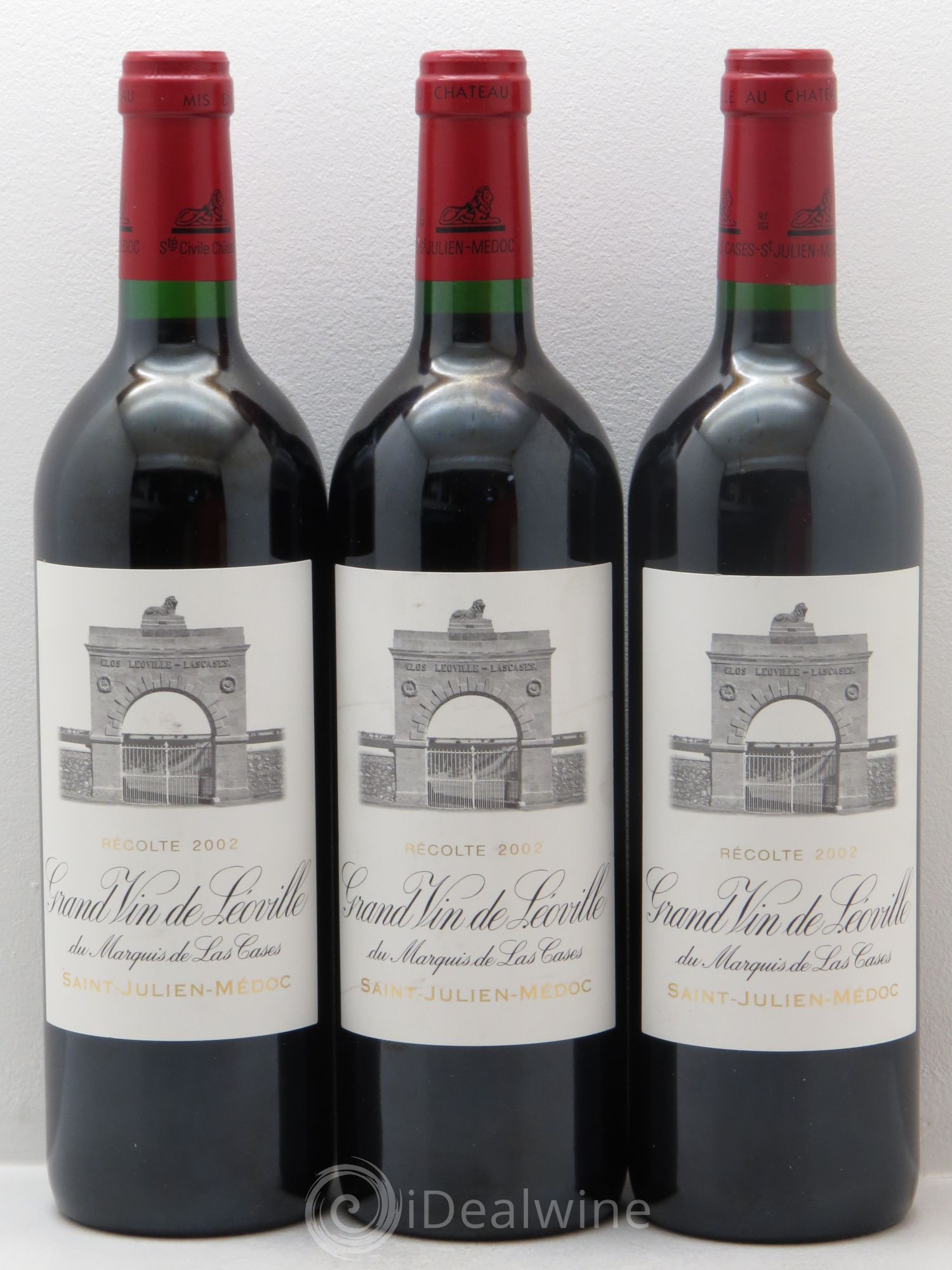 Château Léoville Las Cases 2ème Grand Cru Classé 2002 - Lot de 3 bouteilles - 0