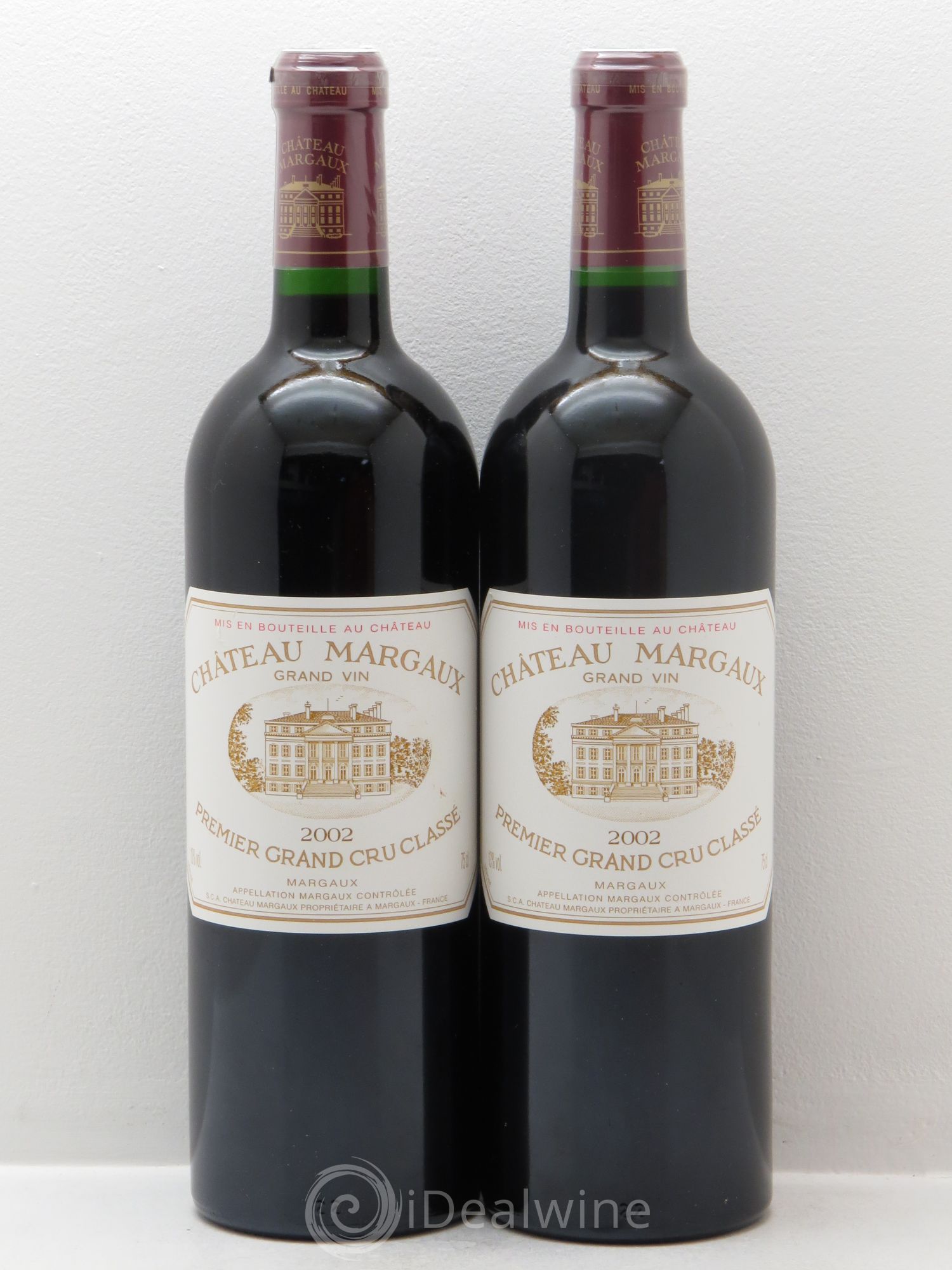 Château Margaux 1er Grand Cru Classé 2002 - Lot de 2 bouteilles - 0