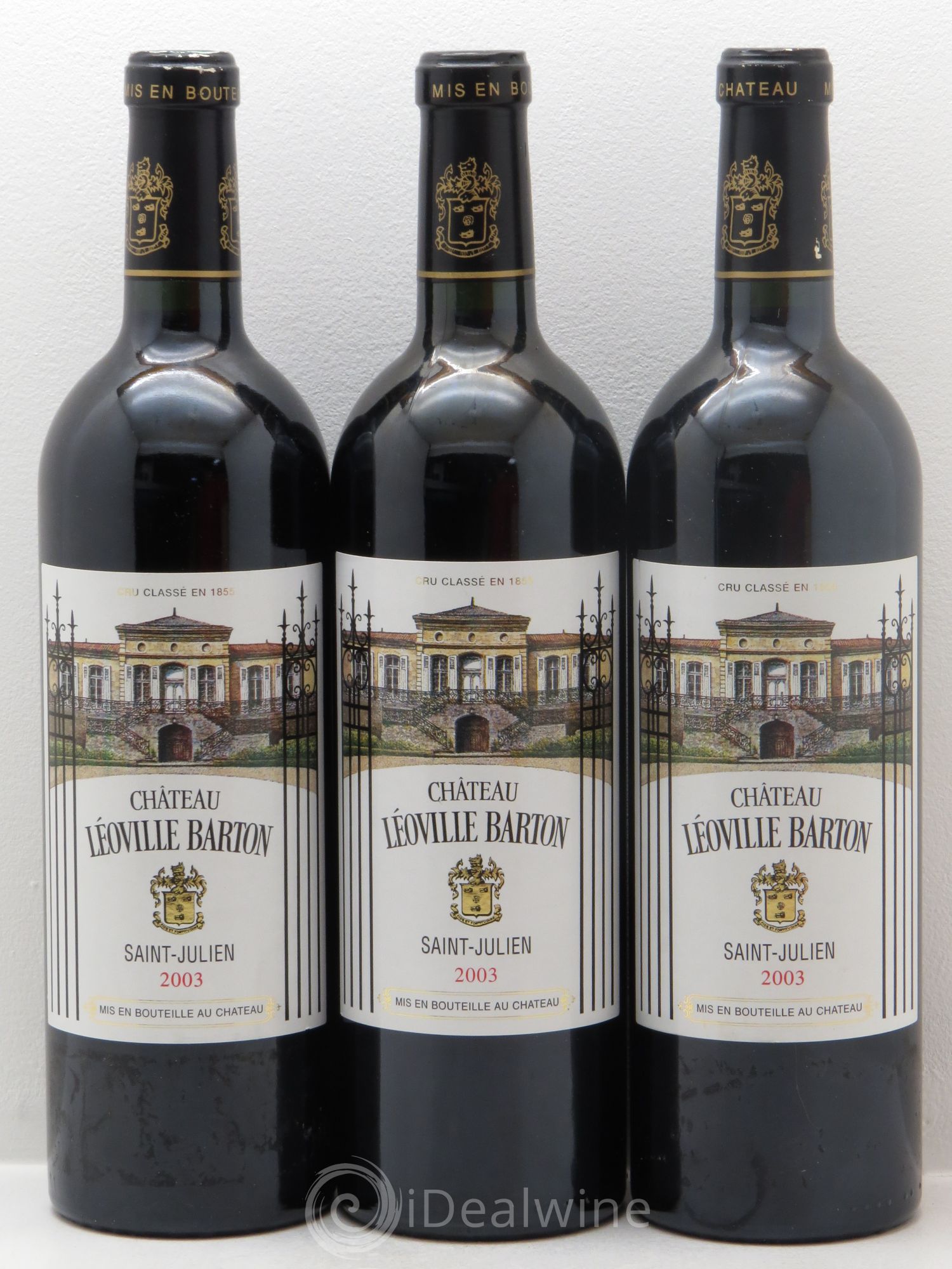 Château Léoville Barton 2ème Grand Cru Classé 2003 - Lot de 3 bouteilles - 0