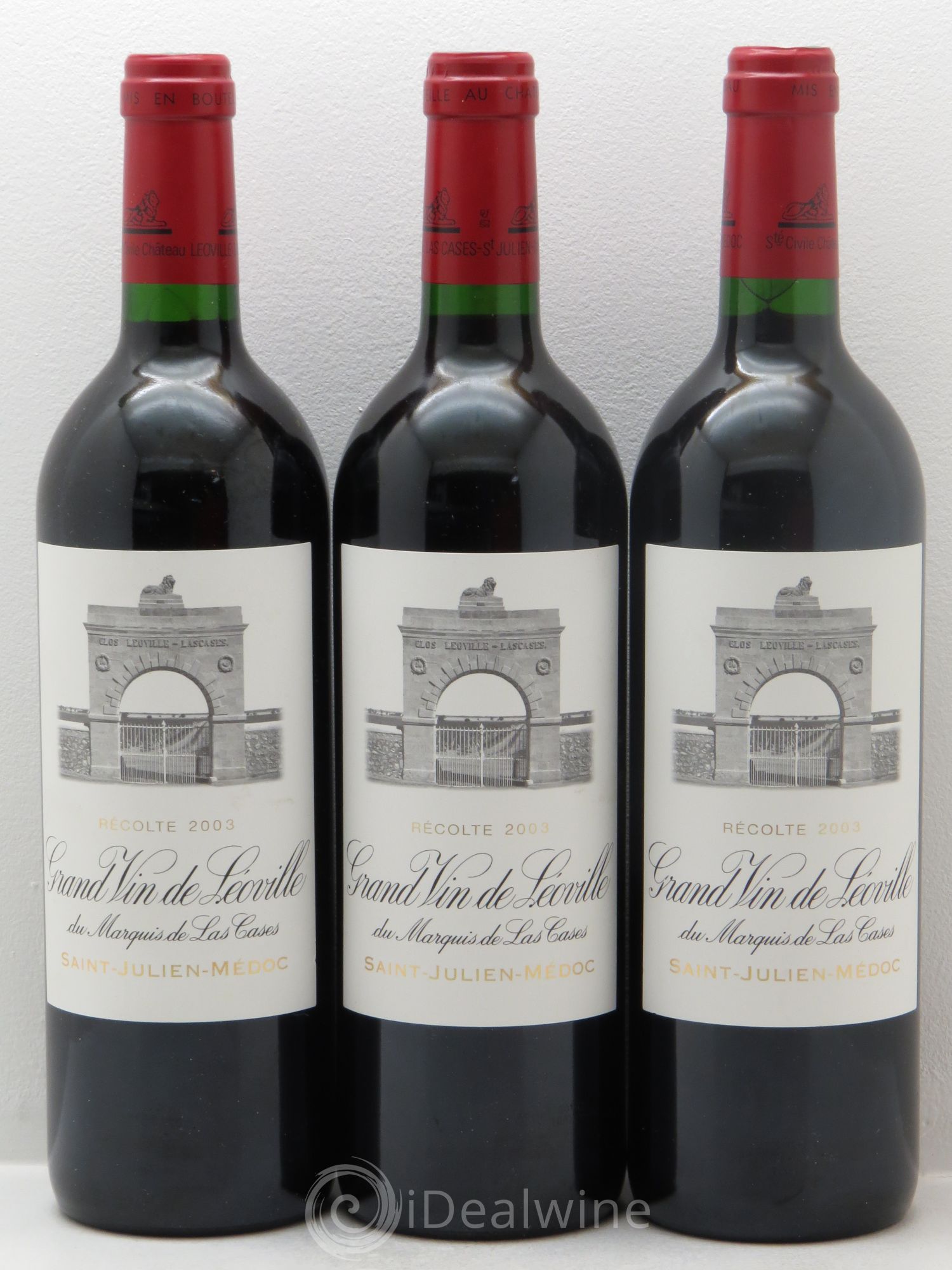 Château Léoville Las Cases 2ème Grand Cru Classé 2003 - Lot de 3 bouteilles - 0