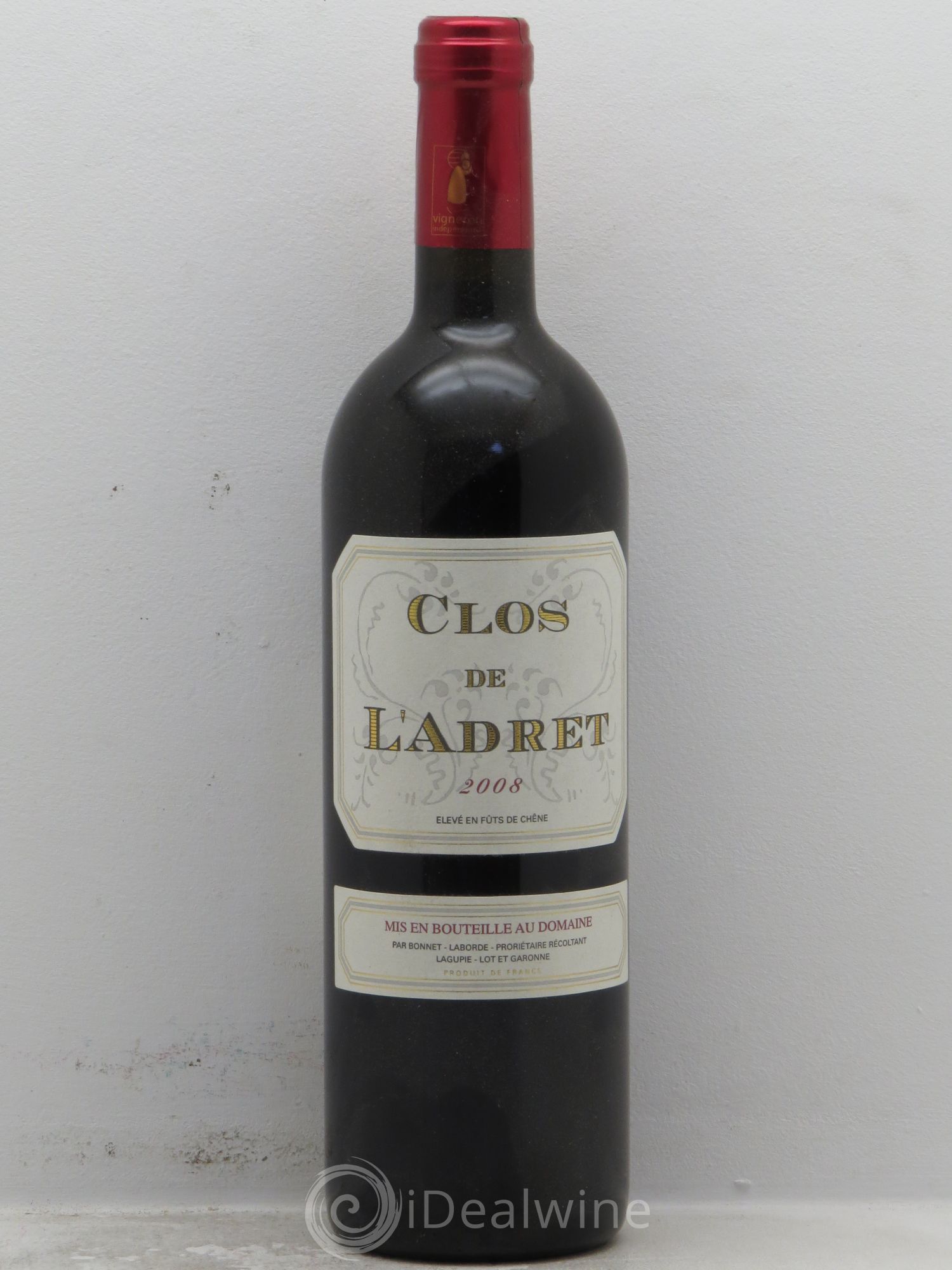 Côtes du Marmandais Clos de l'Adret Domaine Bonnet Laborde (sans prix de réserve) 2008 - Posten von 12 Flaschen - 0