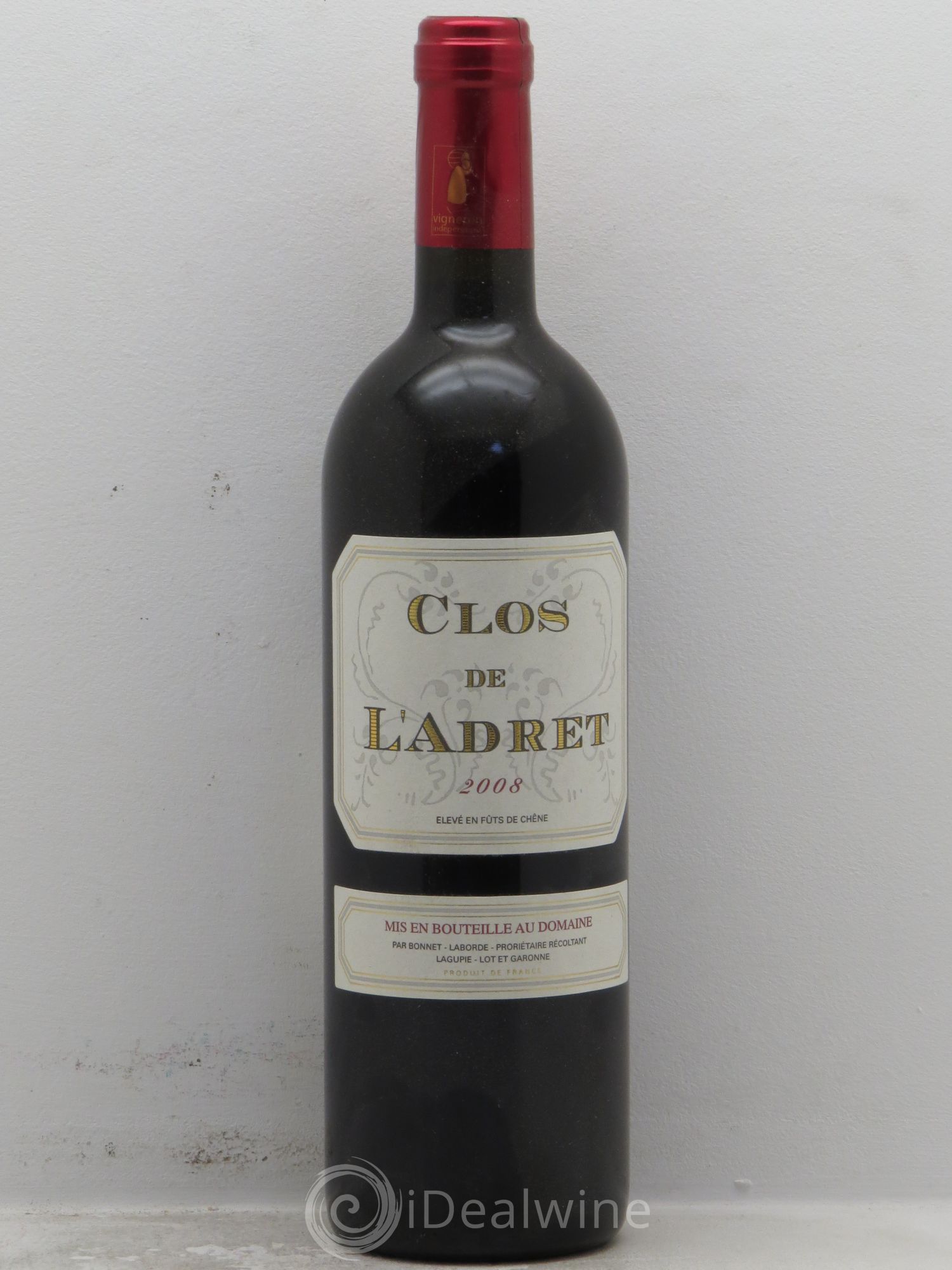 Côtes du Marmandais Clos de l'Adret Domaine Bonnet Laborde (sans prix de réserve) 2008 - Posten von 12 Flaschen - 0