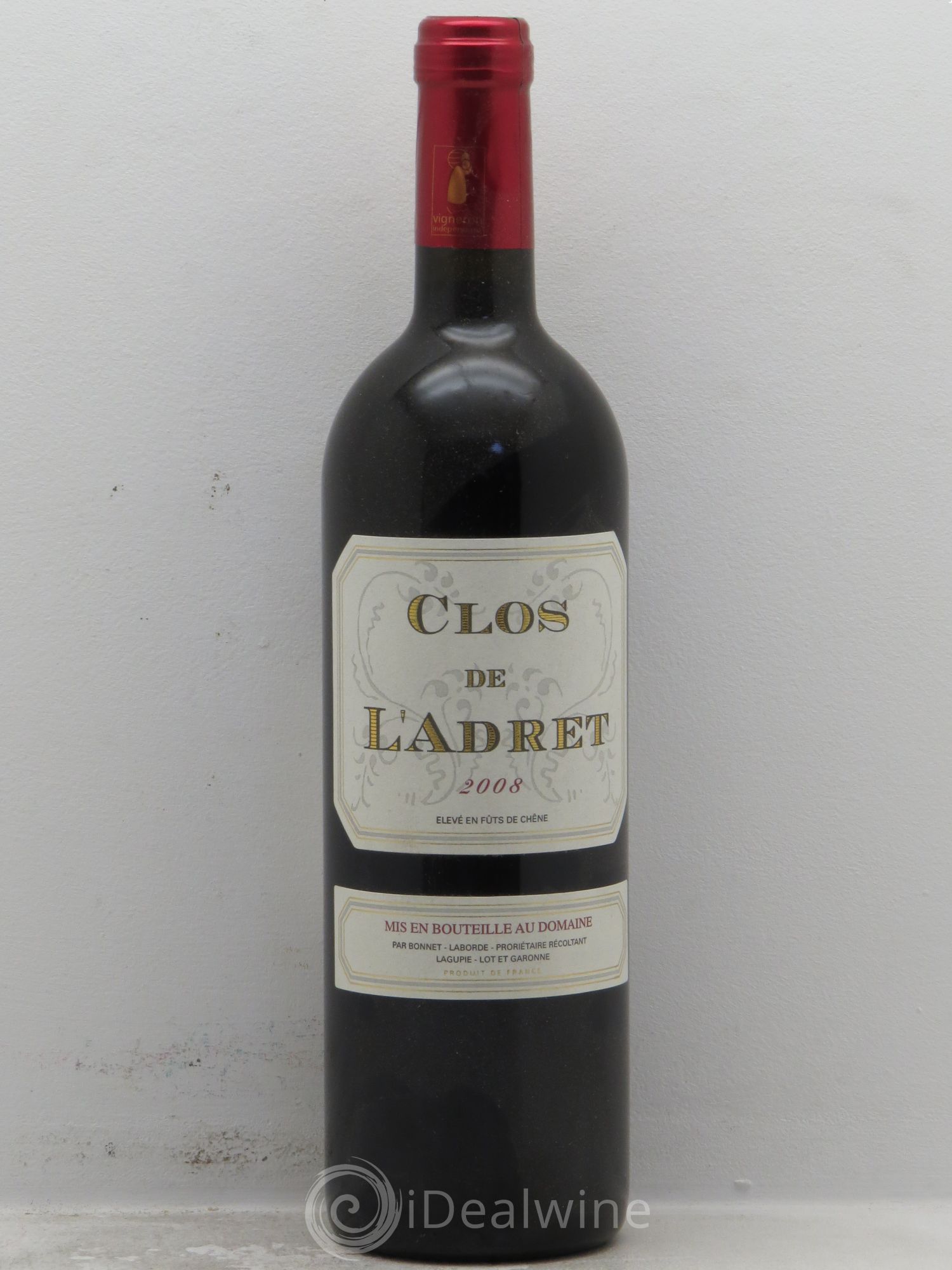 Côtes du Marmandais Clos de l'Adret Domaine Bonnet Laborde (sans prix de réserve) 2008 - Posten von 12 Flaschen - 0