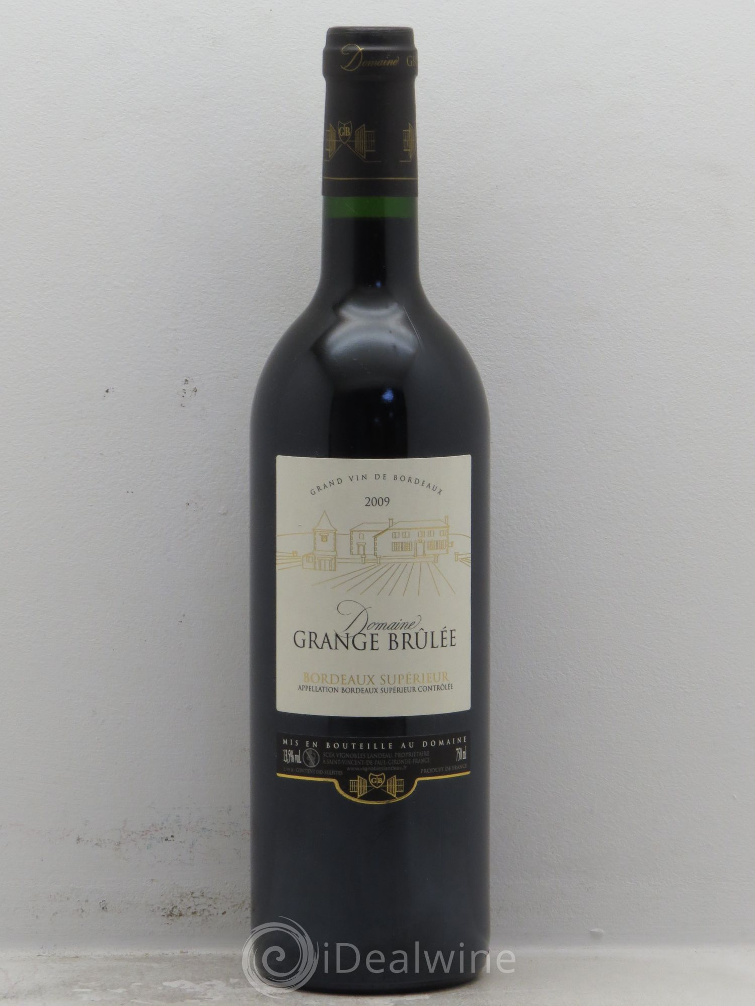 Bordeaux Bordeaux supérieur Domaine Grange Brulée (sans prix de réserve) 2009 - Posten von 12 Flaschen - 0