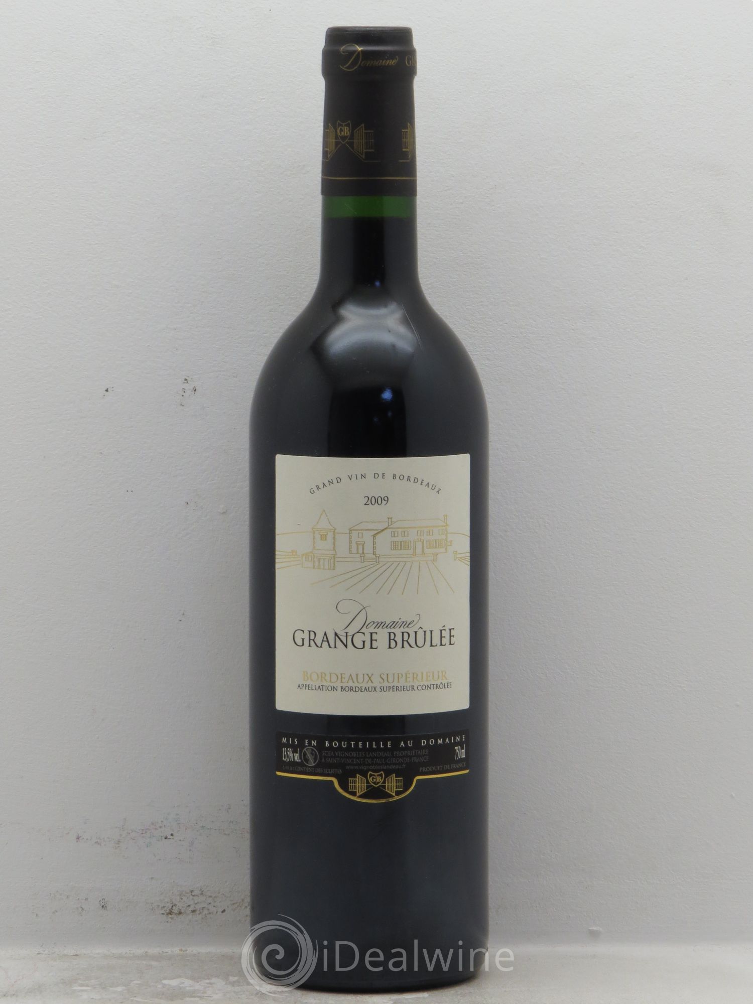 Bordeaux Bordeaux supérieur Domaine Grange Brulée (sans prix de réserve) 2009 - Posten von 12 Flaschen - 0