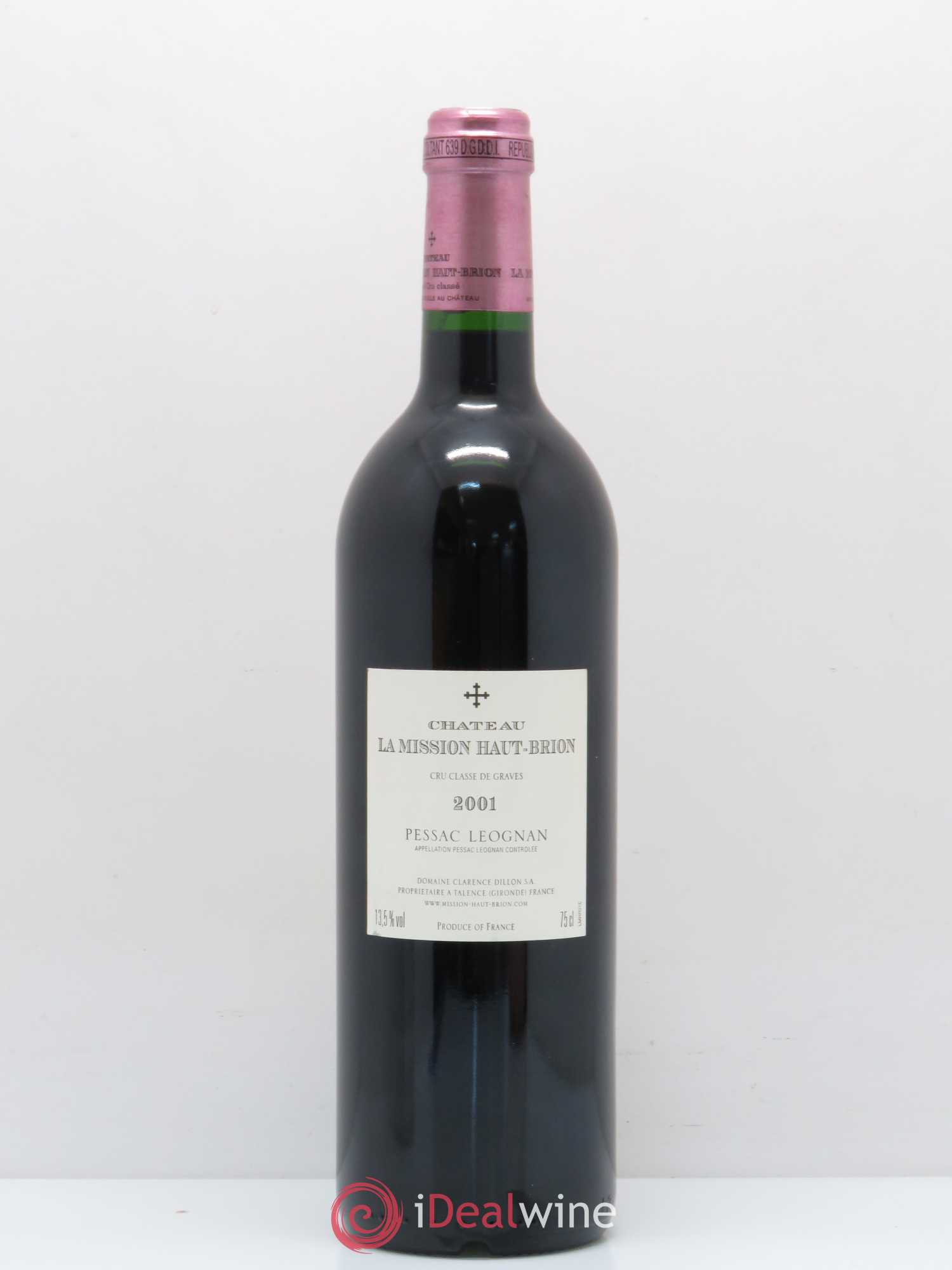 Château la Mission Haut-Brion Cru Classé de Graves 2001 - Lot de 1 bouteille - 1