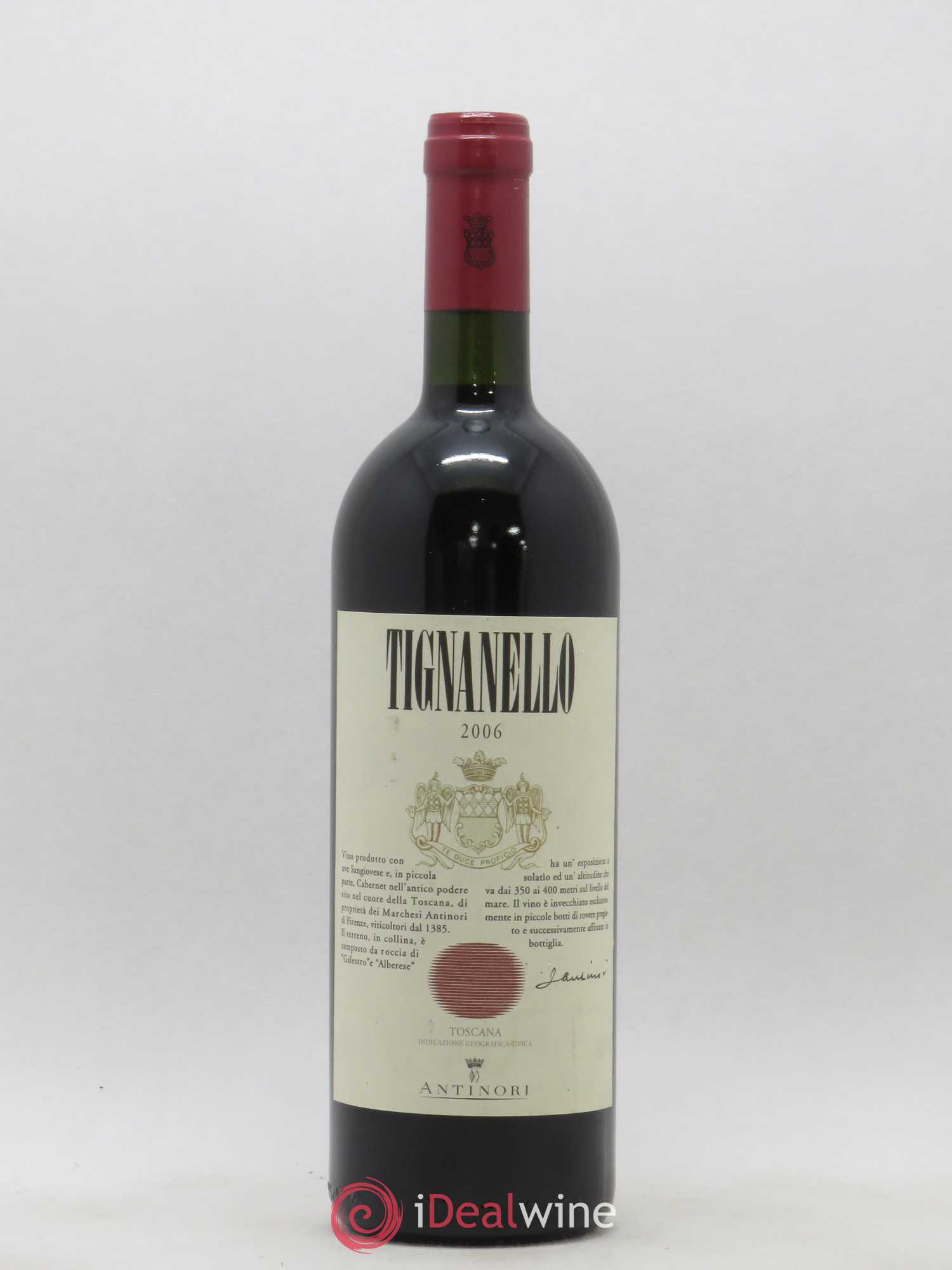 Toscana IGT Tignanello Tenuta Tignanello - Marchesi Antinori 2006 - Lot de 1 bouteille - 0