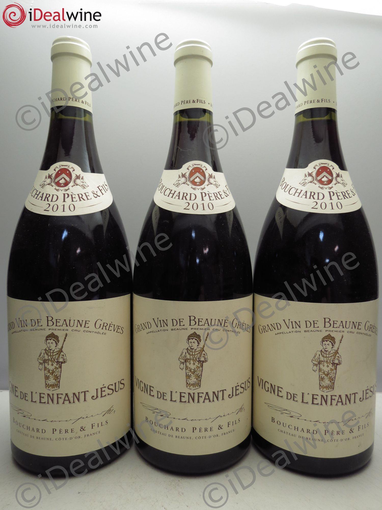 Beaune 1er Cru Grèves - Vigne de l'Enfant Jésus Bouchard Père & Fils 2010 - Lot de 3 magnums - 0